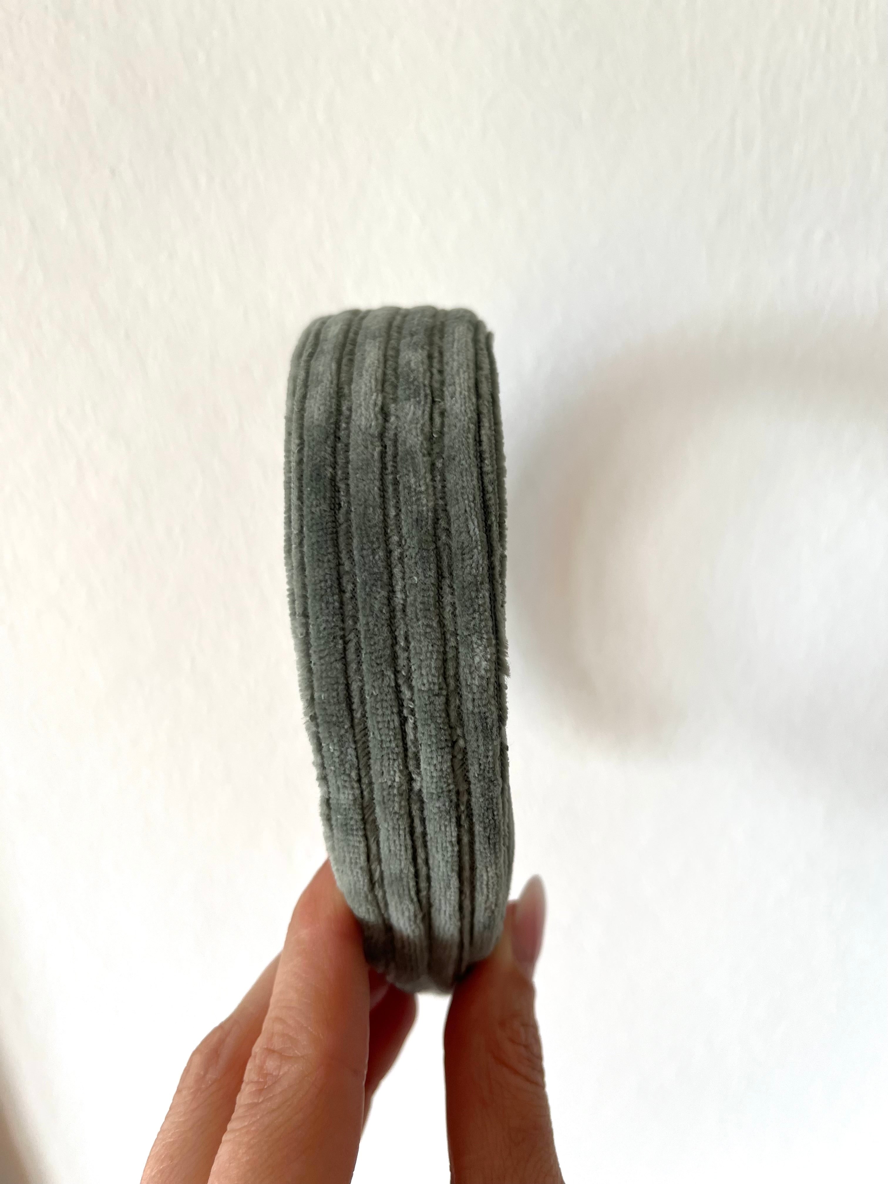 Cord Haarreifen Khaki gerade