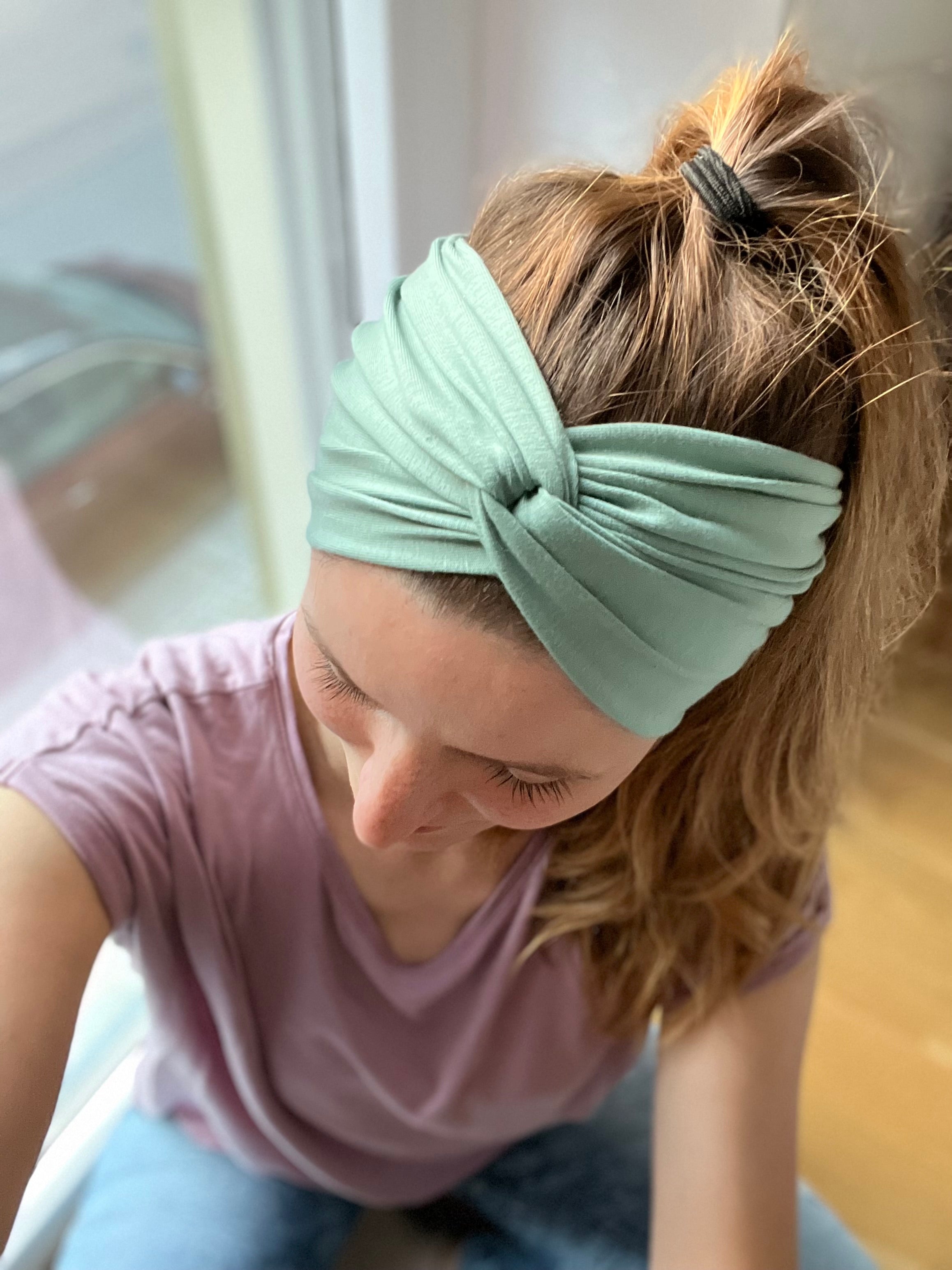 Bandeau Haarband Baumwolljersey – leicht & stylisch