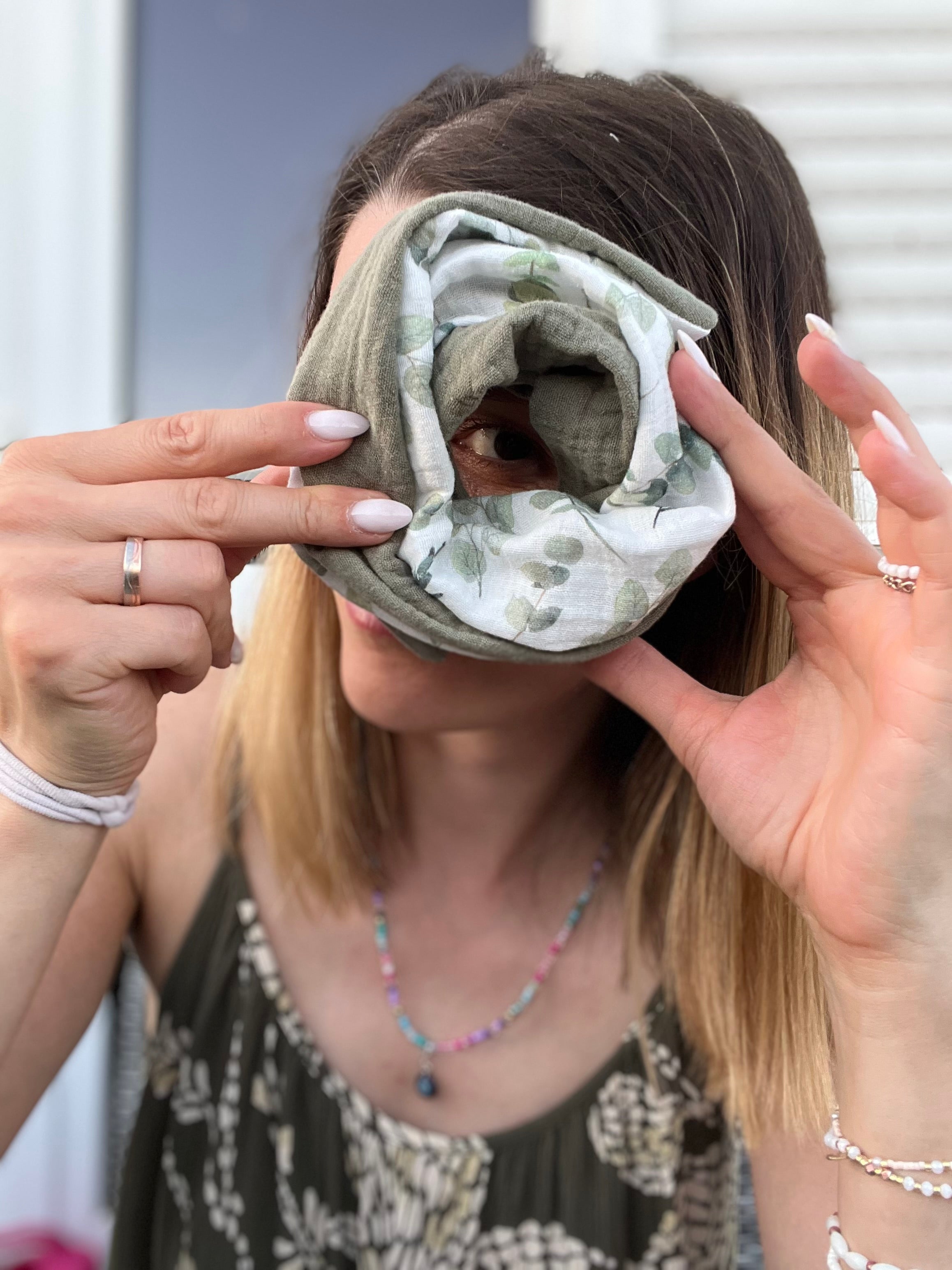 2-farbig breites Drahthaarband aus Musselin