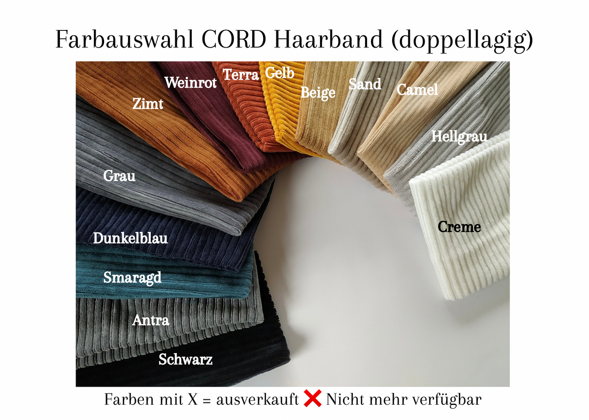 Cord Curvy Stirnband - stylisch & bequem