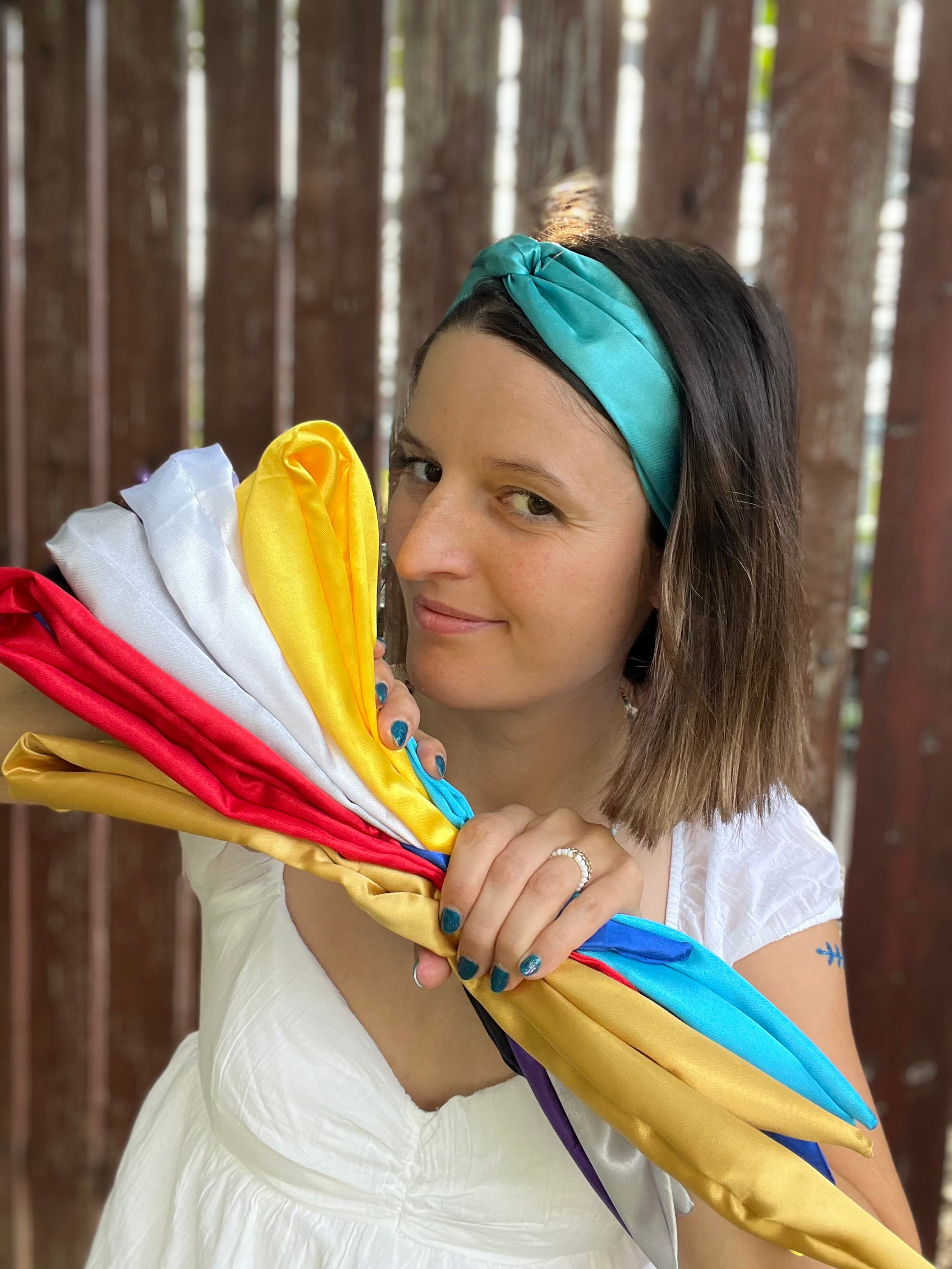Satin Drahthaarband in 10 Farben