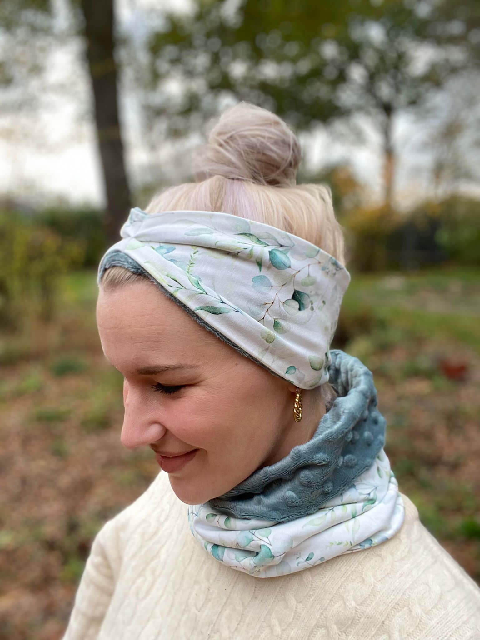 Set Raffaela Stirnband & Loopschal – gefüttert & komfortabel