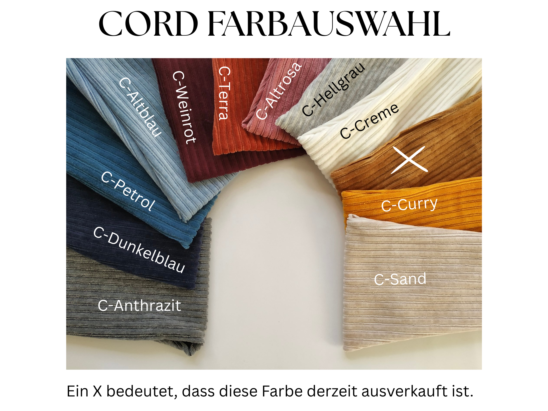 Cord Bandeau Haarband – weich & leicht