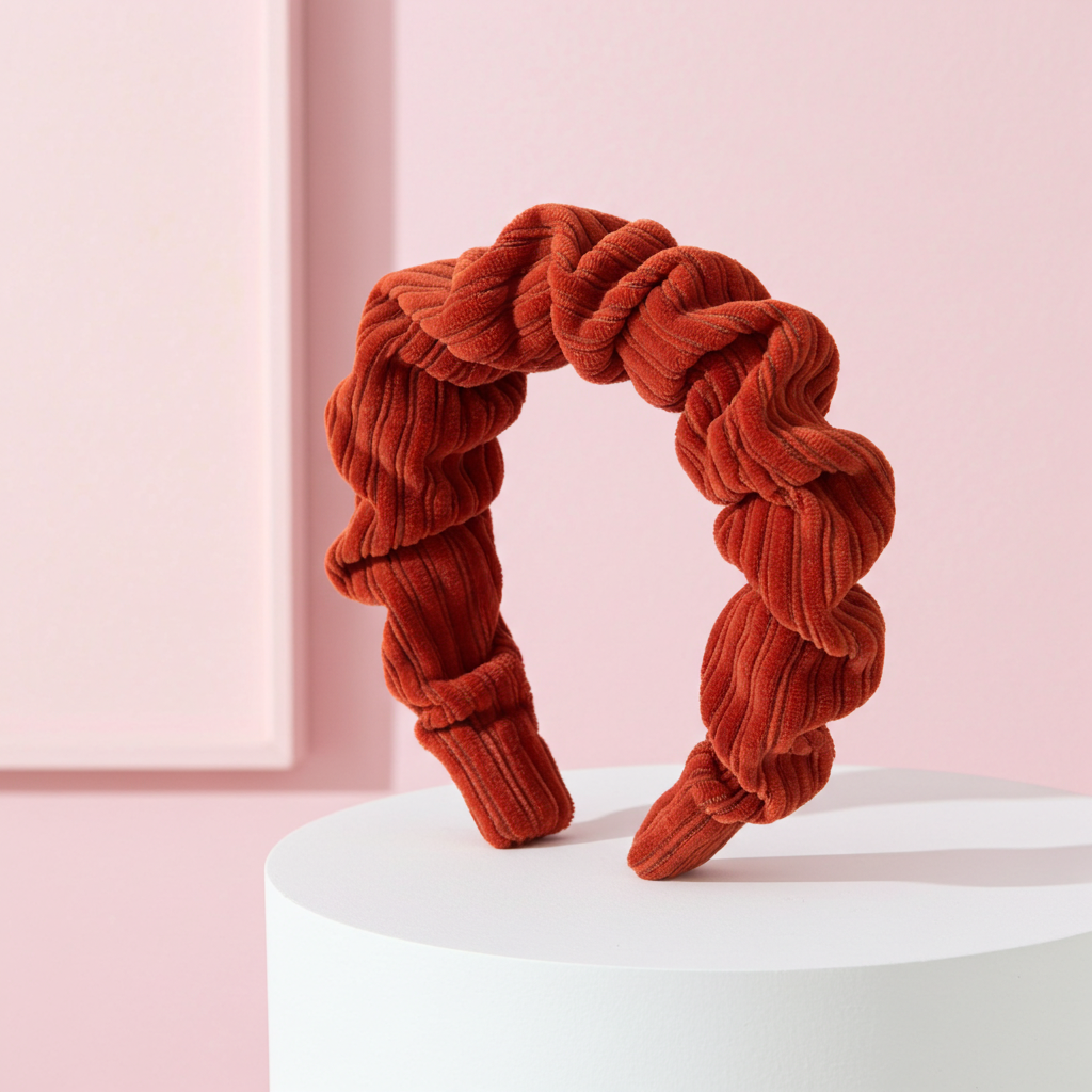 Cord Haarreifen gerrafft in Terra