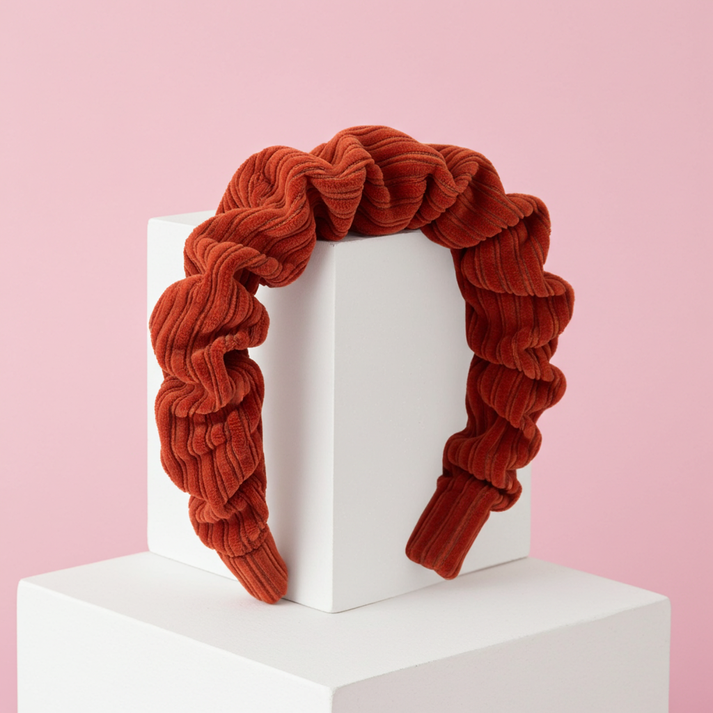 Cord Haarreifen gerrafft in Terra