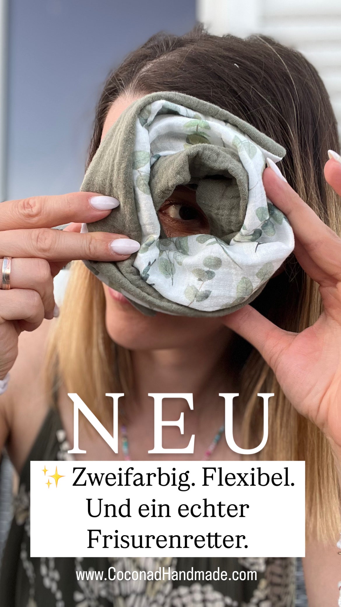 2-farbig breites Drahthaarband aus Musselin