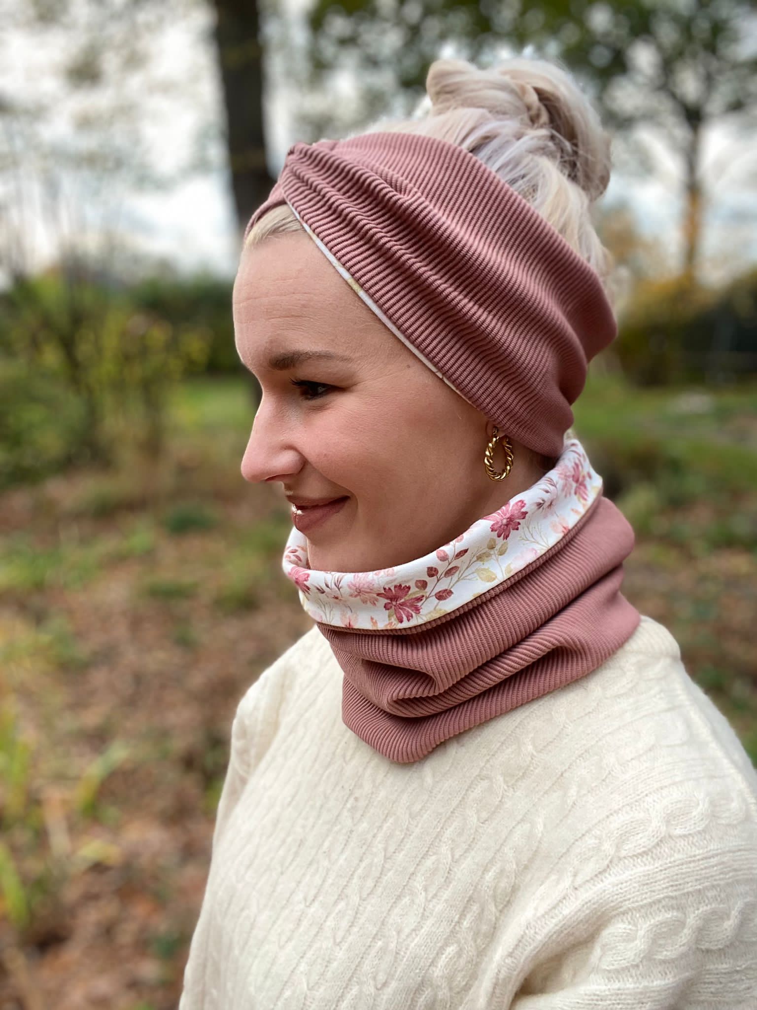 Signatur Set Stirnband & Loop – gefüttert & komfortabel