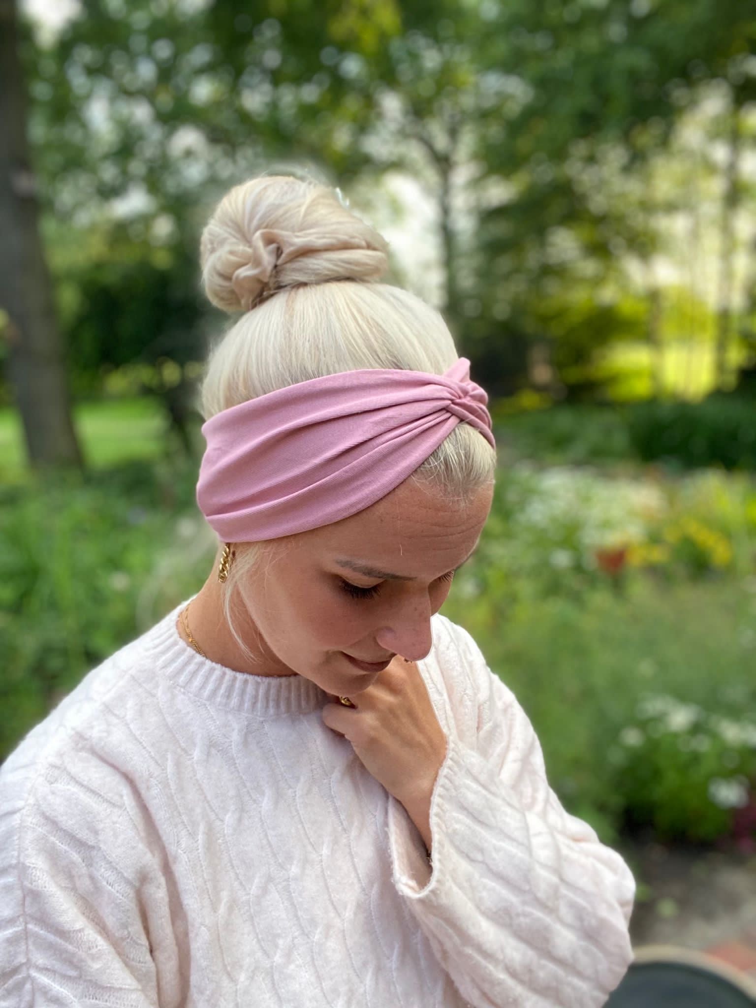 Bandeau Haarband Baumwolljersey – leicht & stylisch