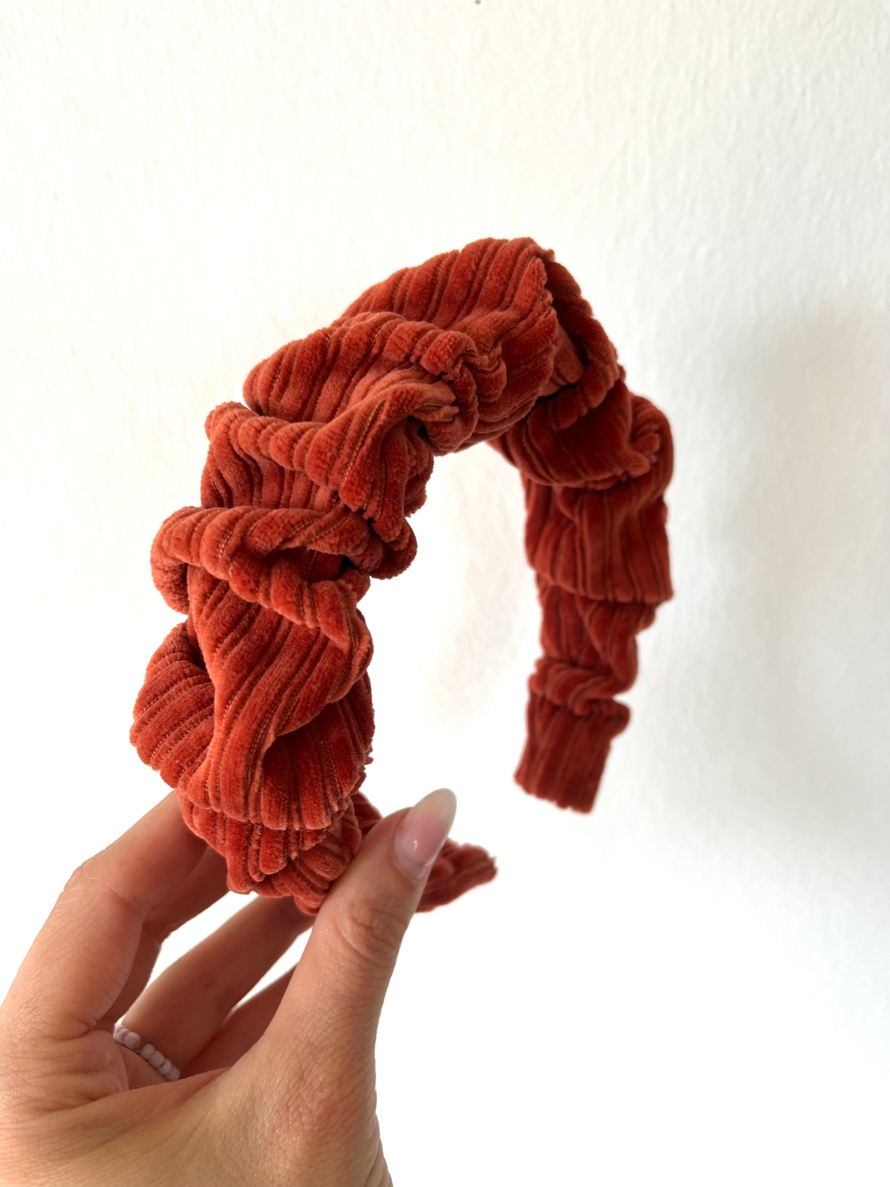 Cord Haarreifen gerrafft in Terra