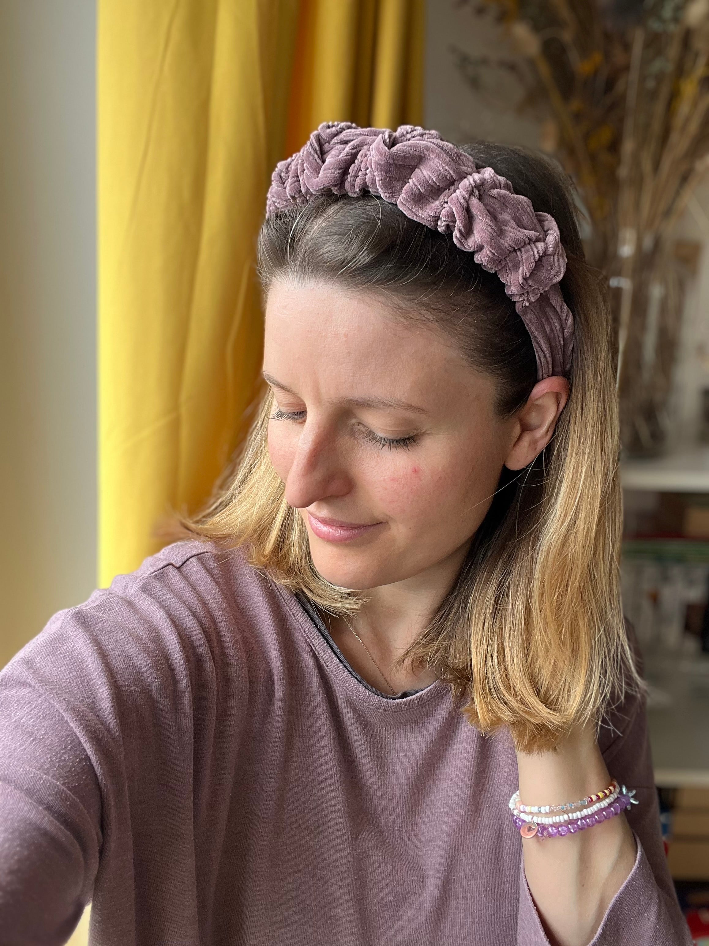 Cord Haarreifen Volumina mauve