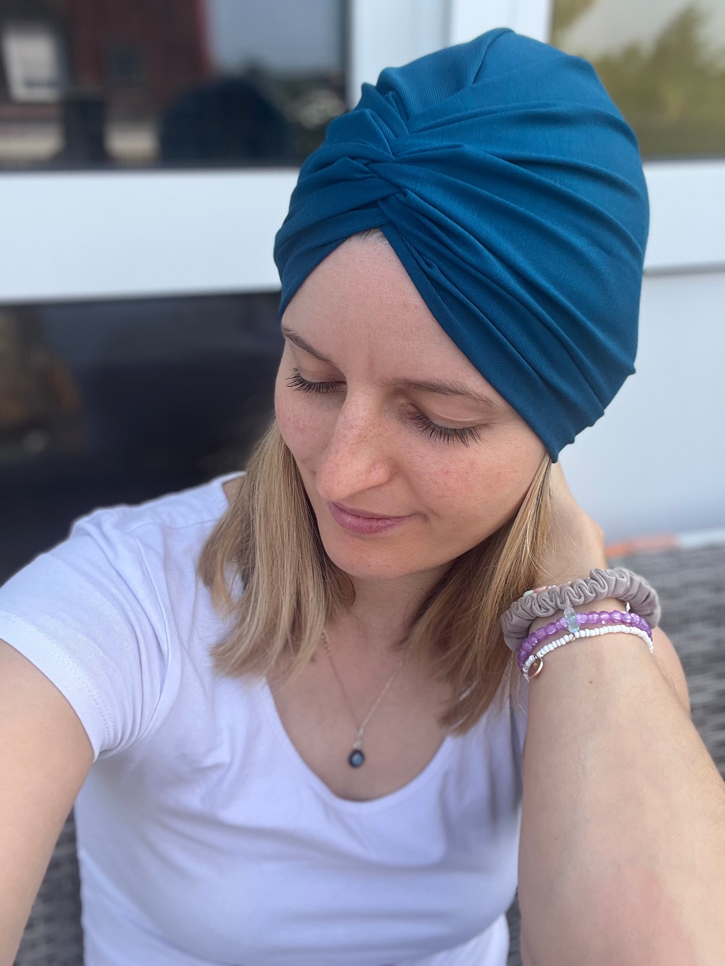 Bambus Twist-Turban-Mütze – weich & flexibel, Chemo geeignet