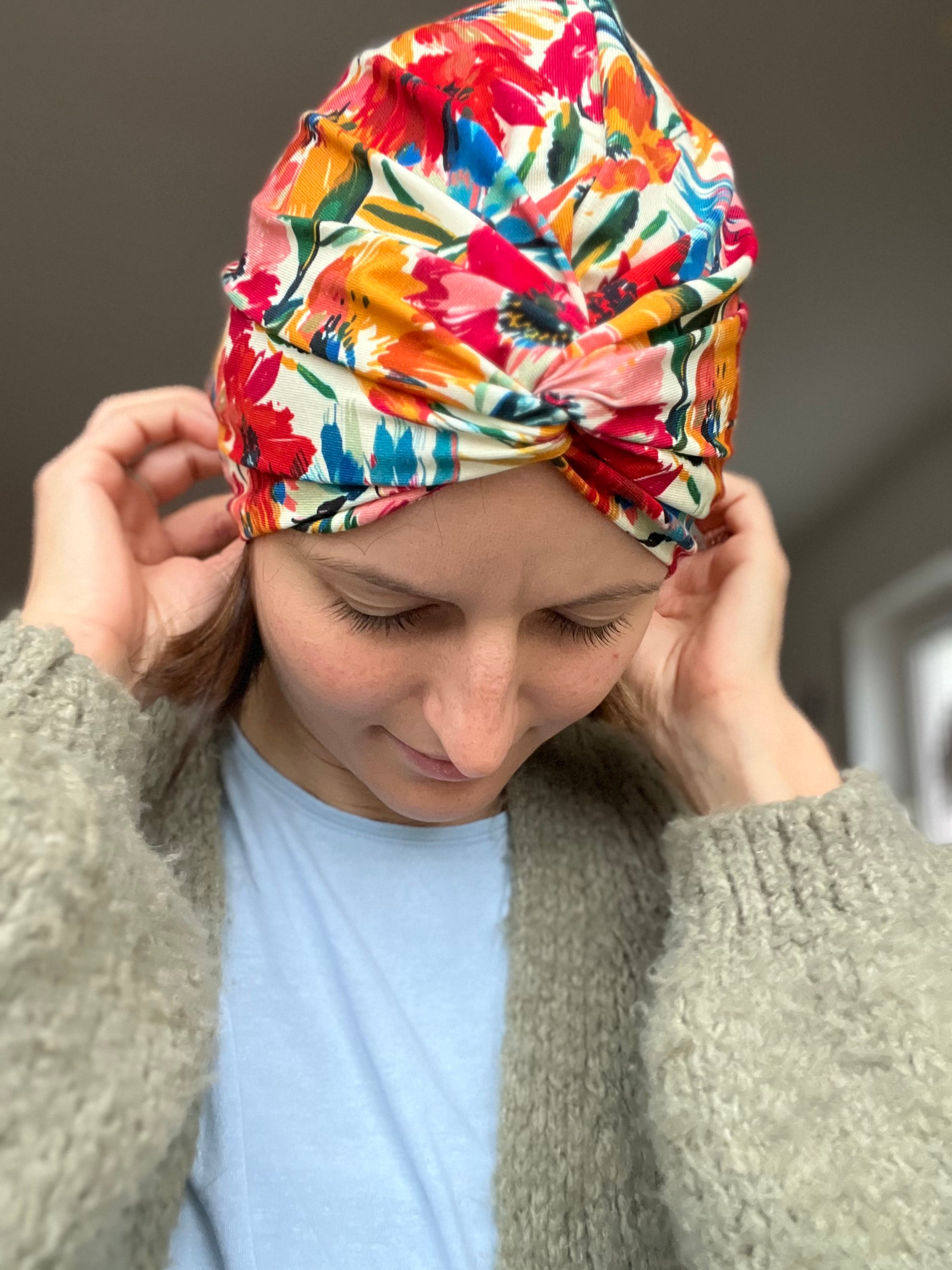 Bambus Knoten Mütze – angenehm & vielseitig, Chemo geeignet