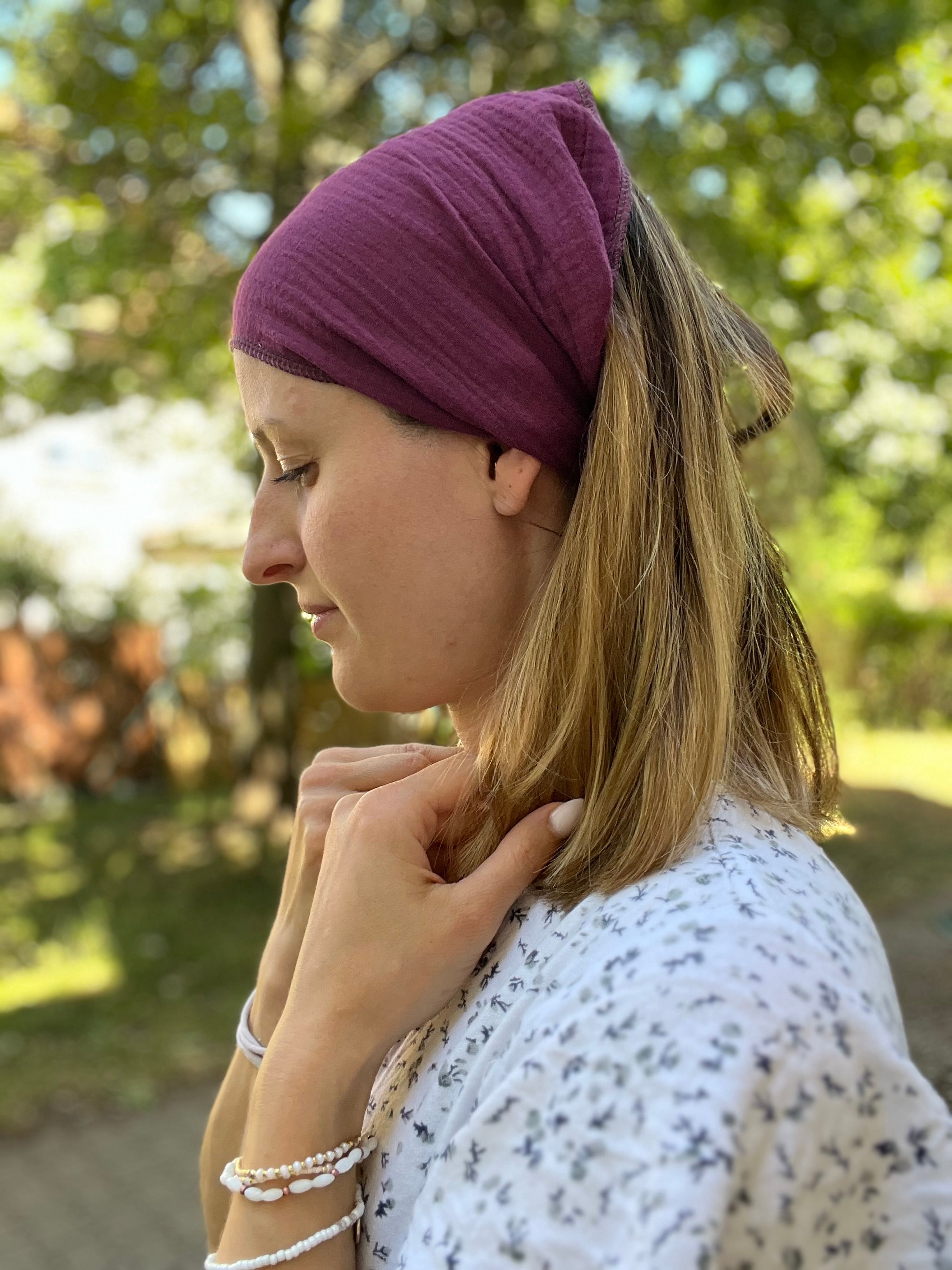 Cuty Musselin Kopftuch Bandana – angenehm & flexibel