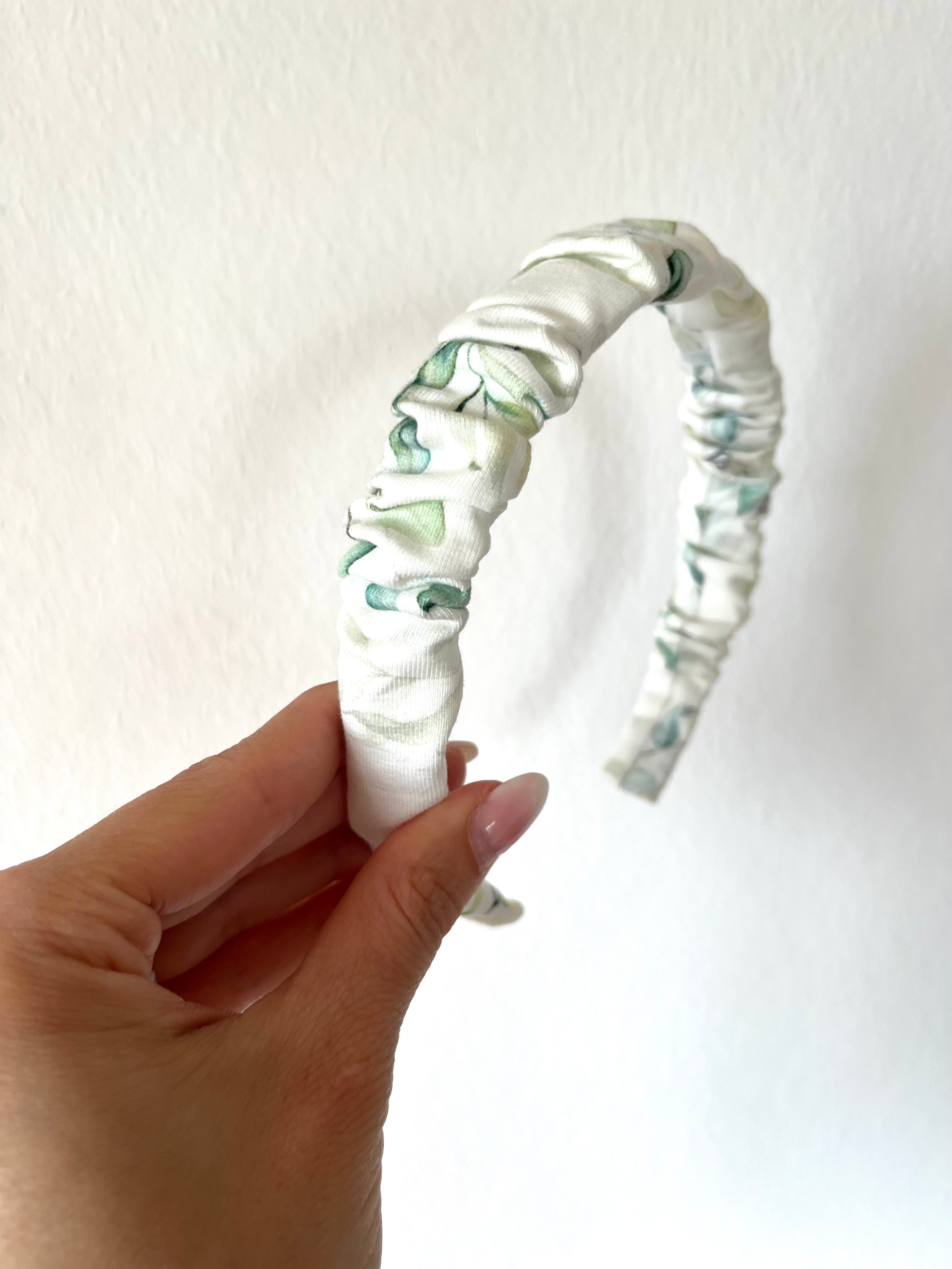 Haarreifen gerafft - mini, schmal o. breit