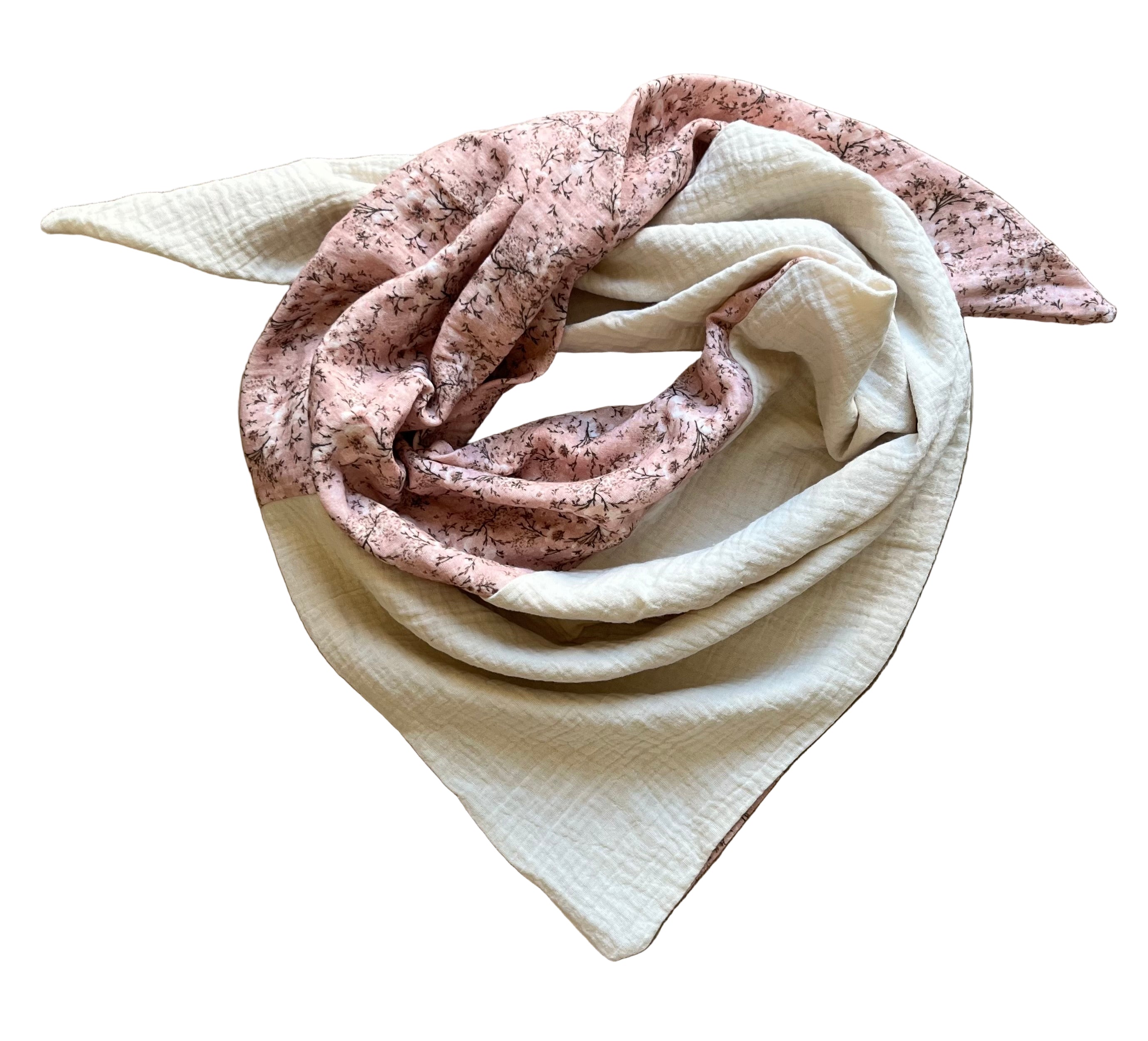 Signatur Musselin Halstuch „Natur“ – weich, leicht & handgefertigt