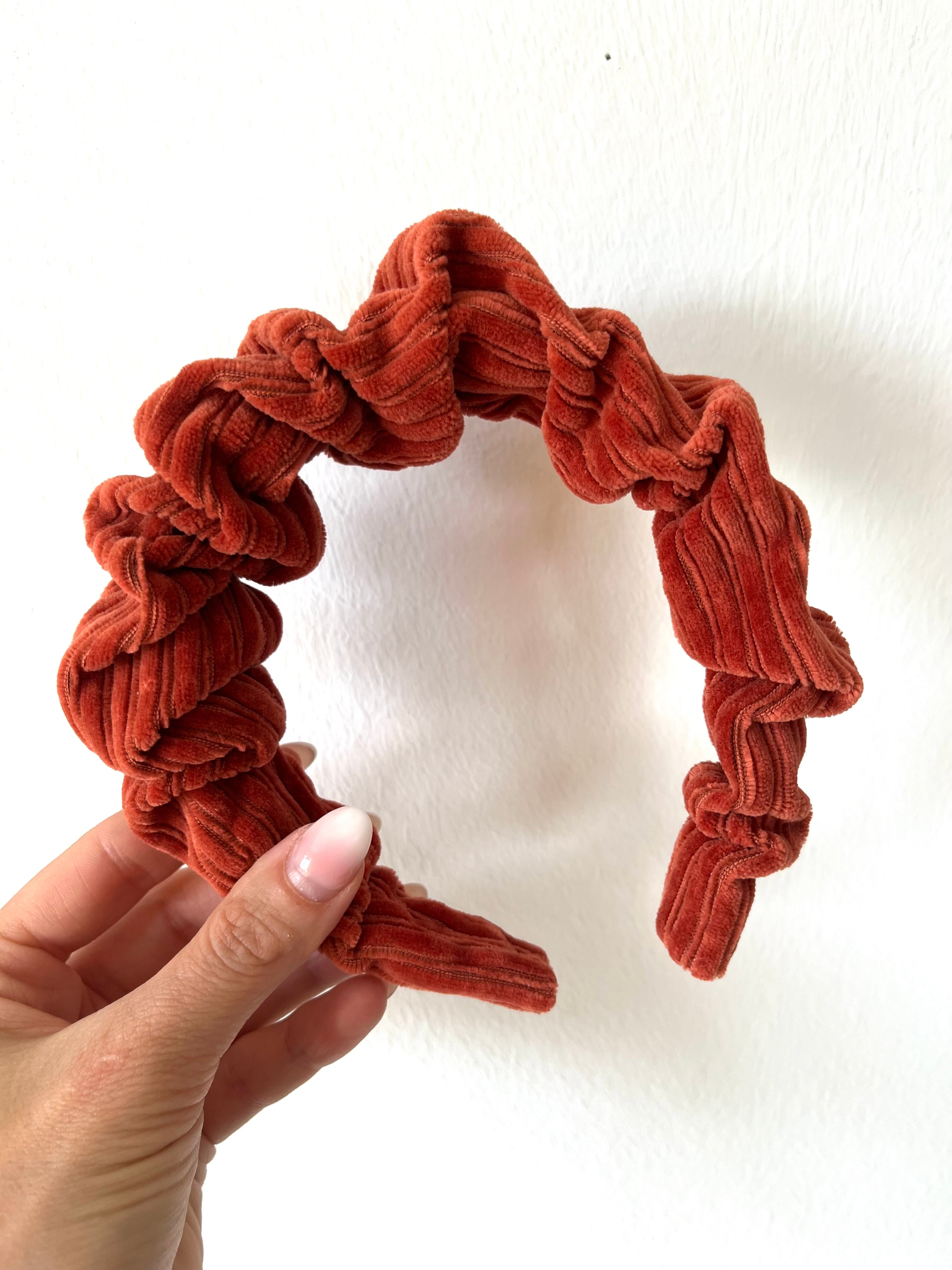 Cord Haarreifen gerrafft in Terra