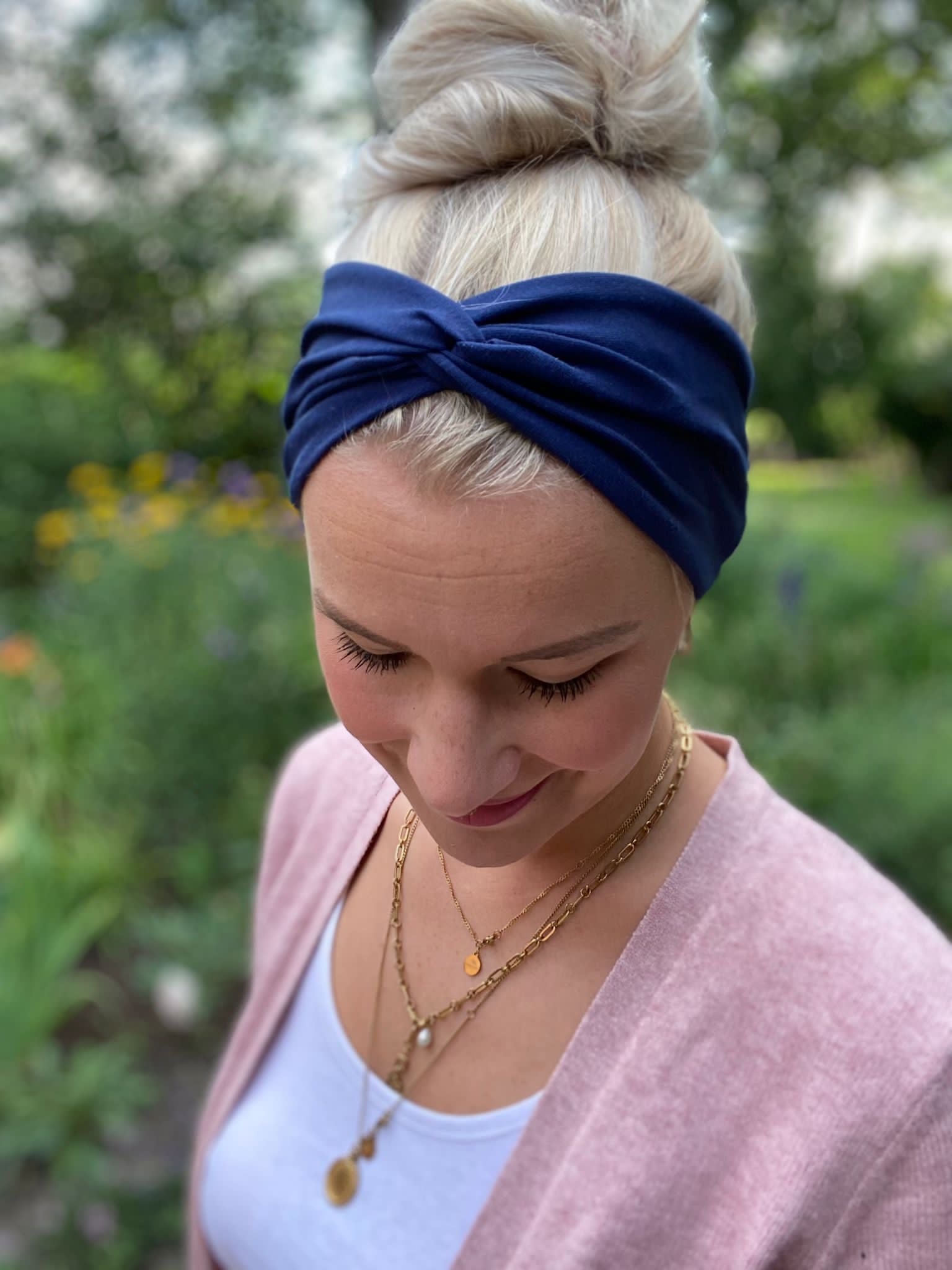 Bandeau Haarband Baumwolljersey – leicht & stylisch