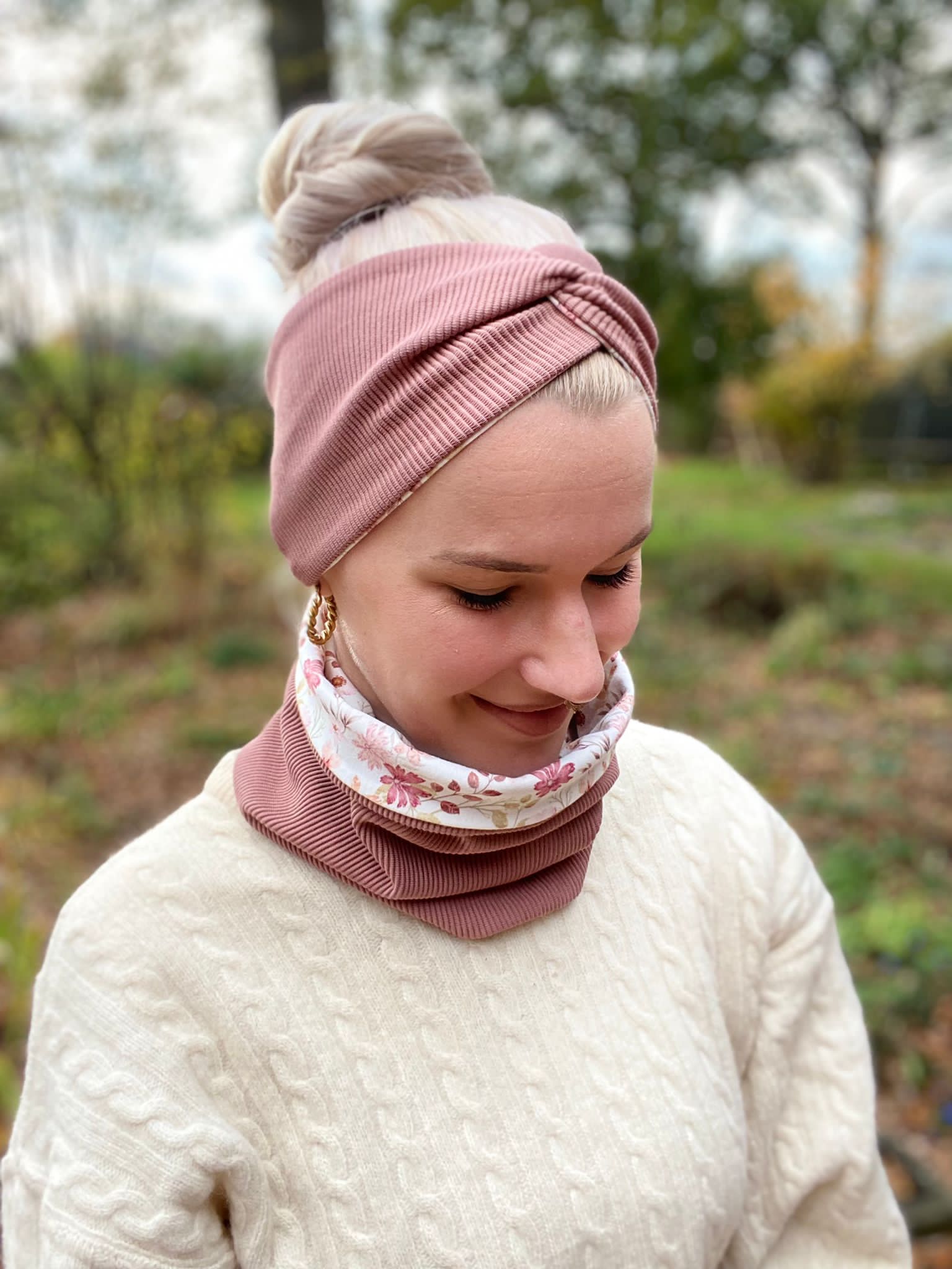 Wendemütze, Loop & Haarband