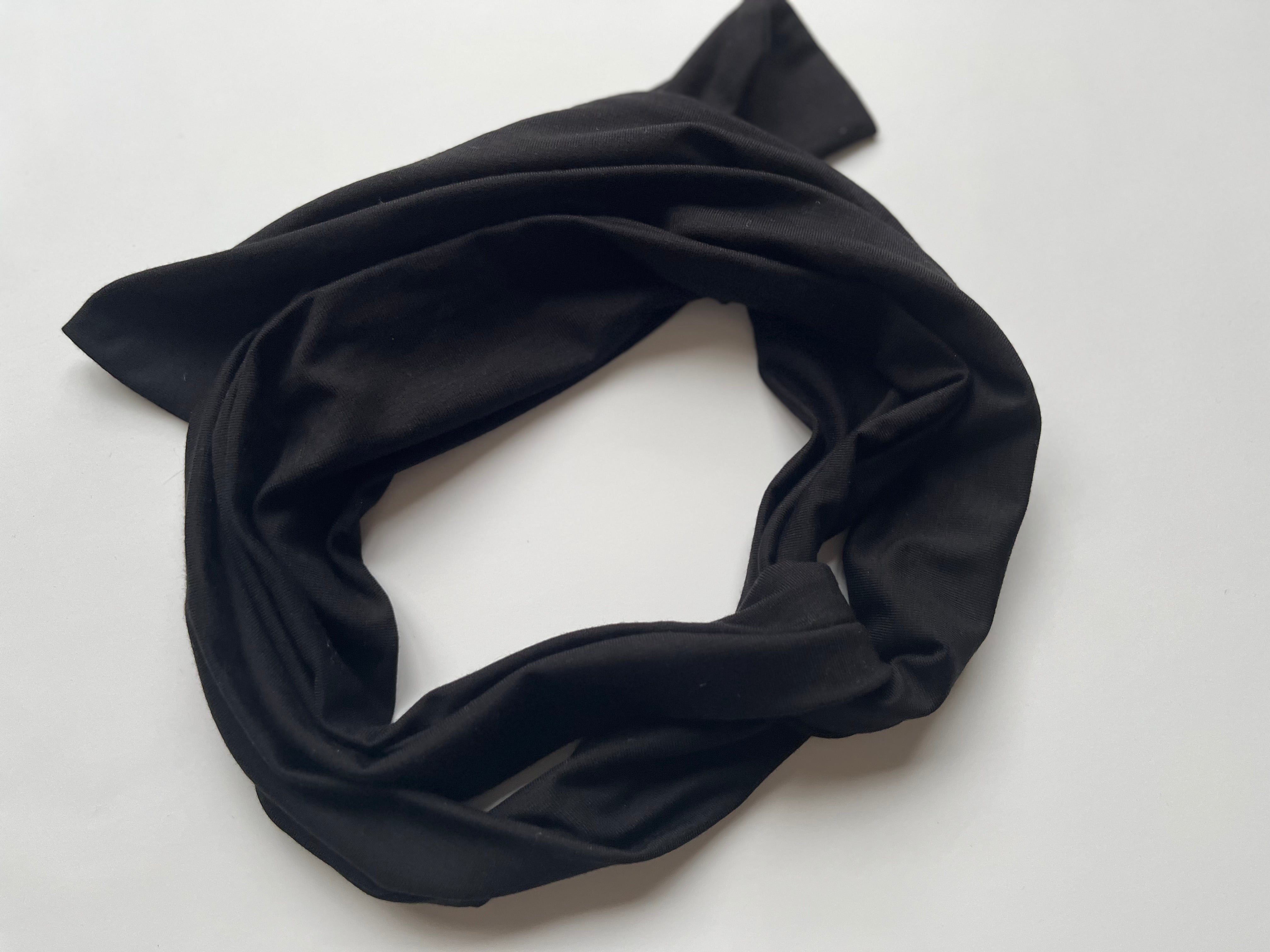 Bambus Binde Haarband Schwarz – bequem & flexibel