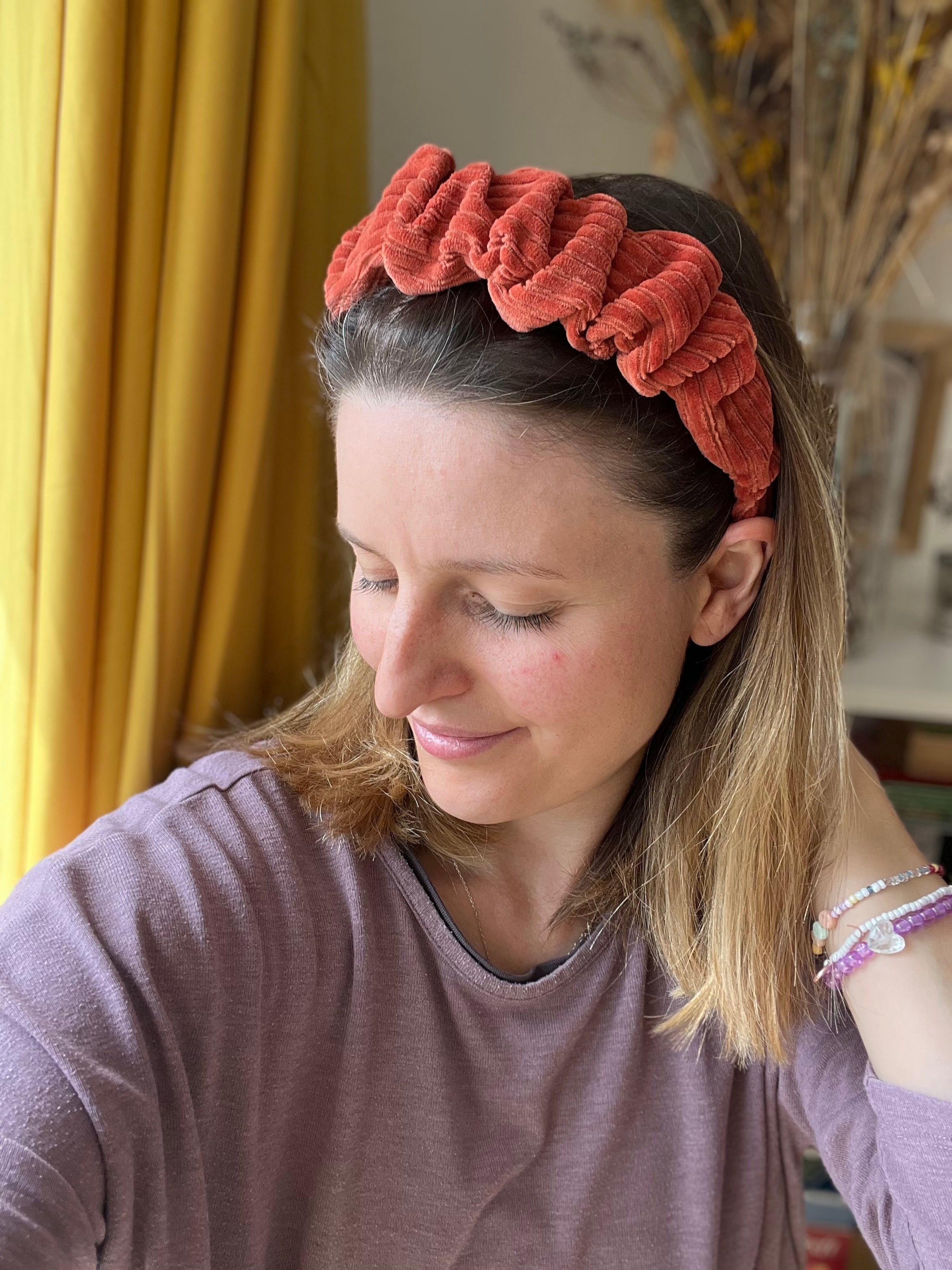 Cord Haarreifen gerrafft in Terra