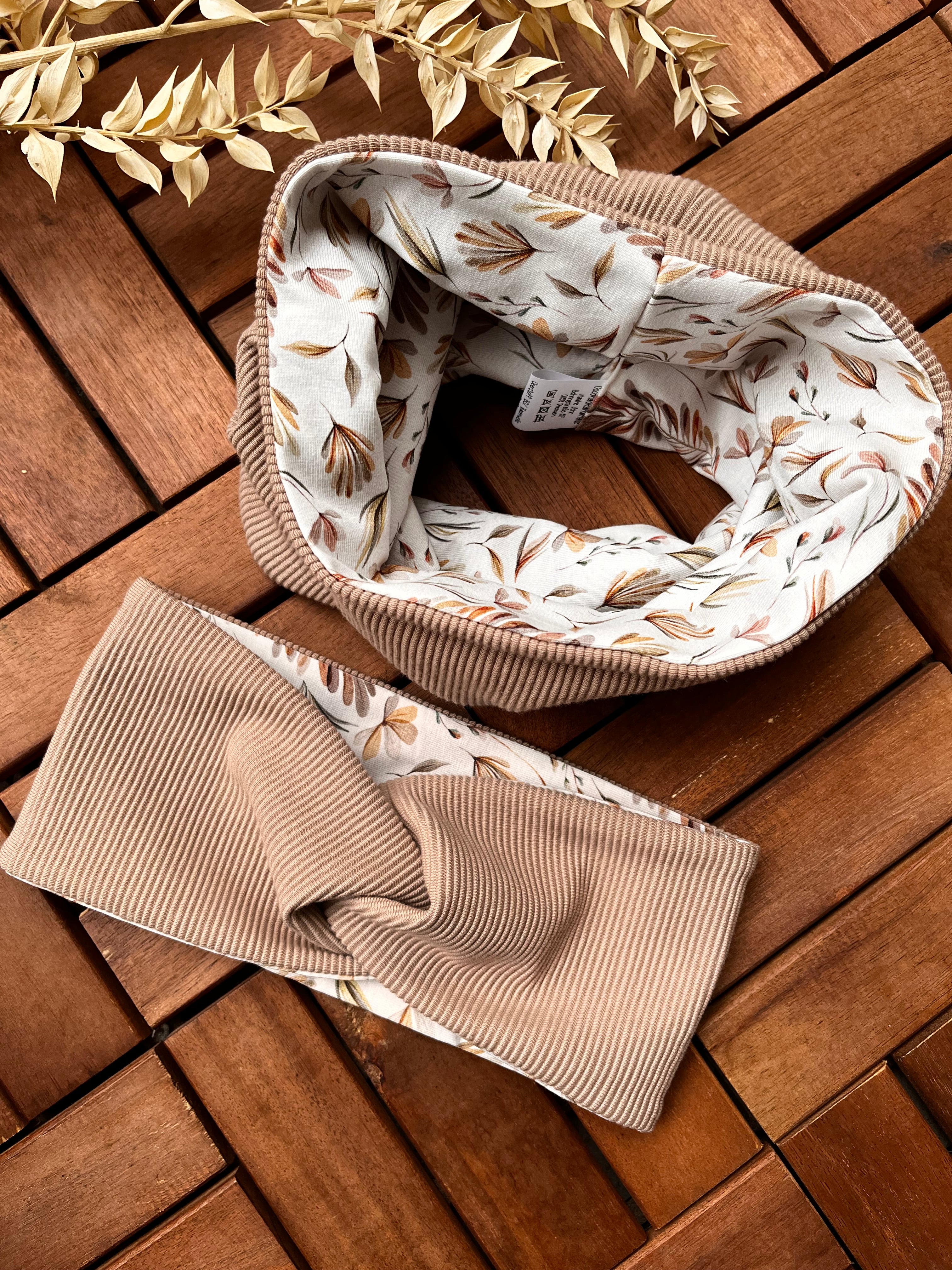 Signatur Set Stirnband & Loop – gefüttert & komfortabel