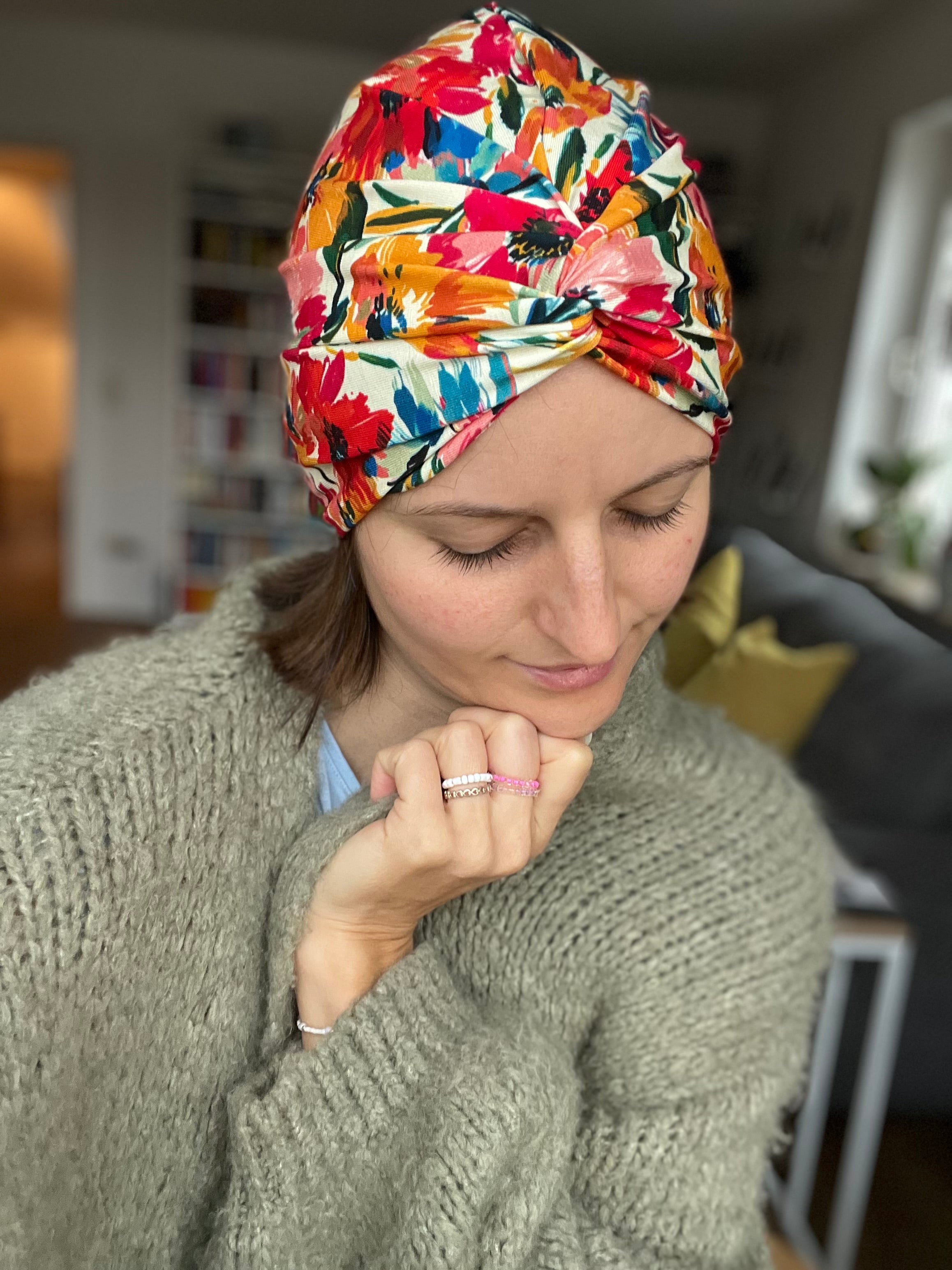 Bambus Knoten Mütze – angenehm & vielseitig, Chemo geeignet