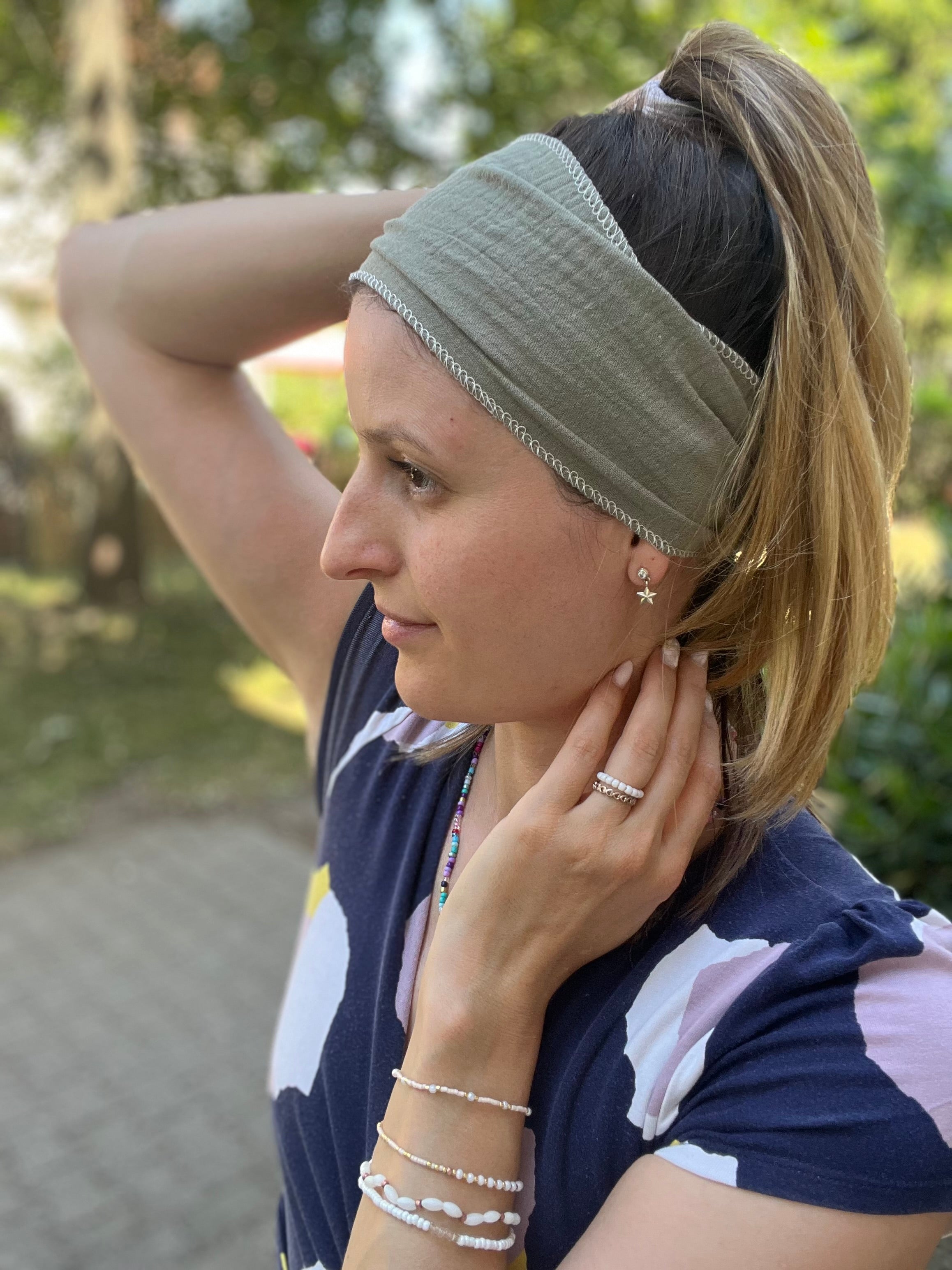 kurzes CUTY Musselin Bindehaarband zum Aktionspreis
