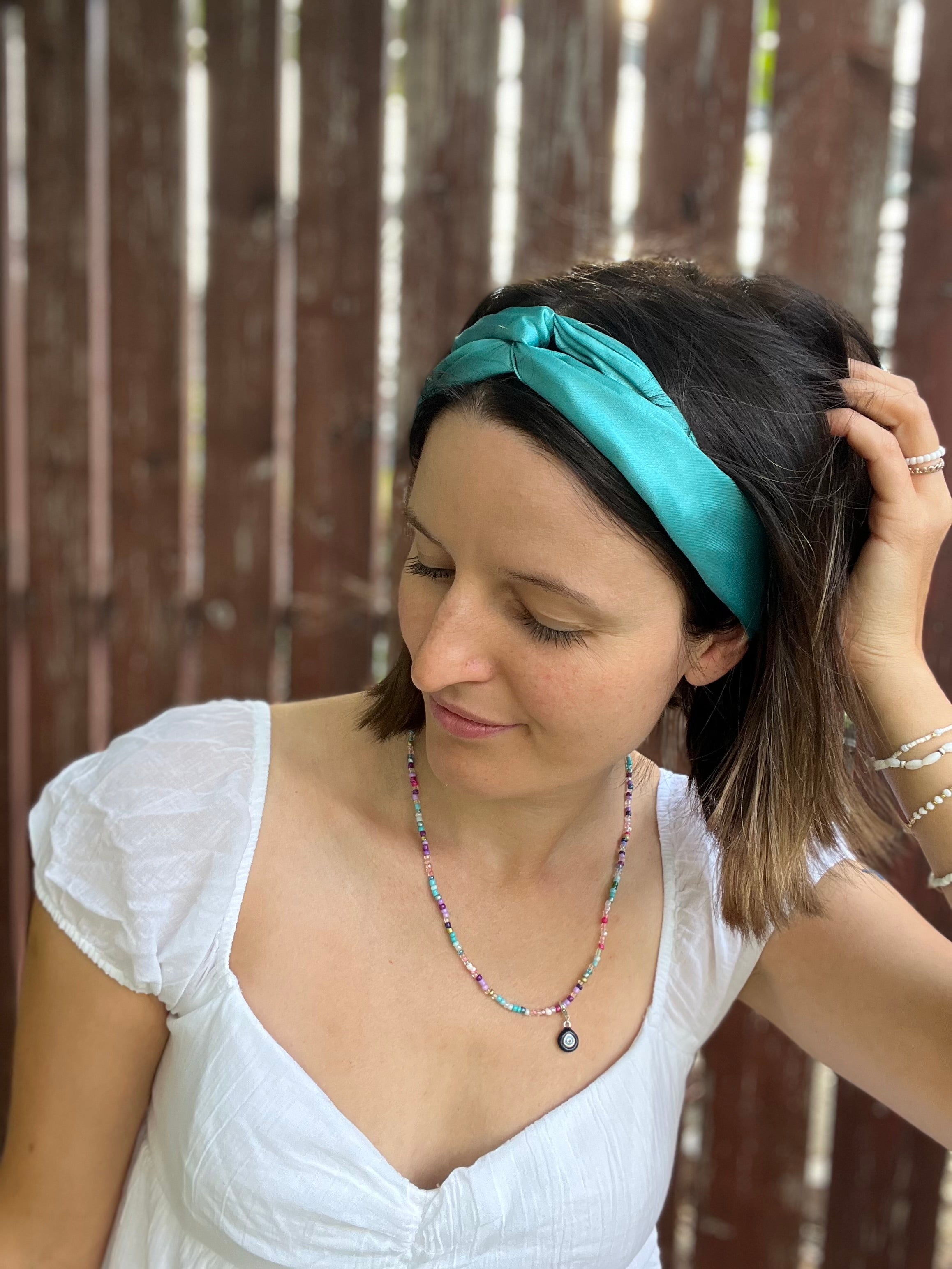 Satin Drahthaarband in 10 Farben