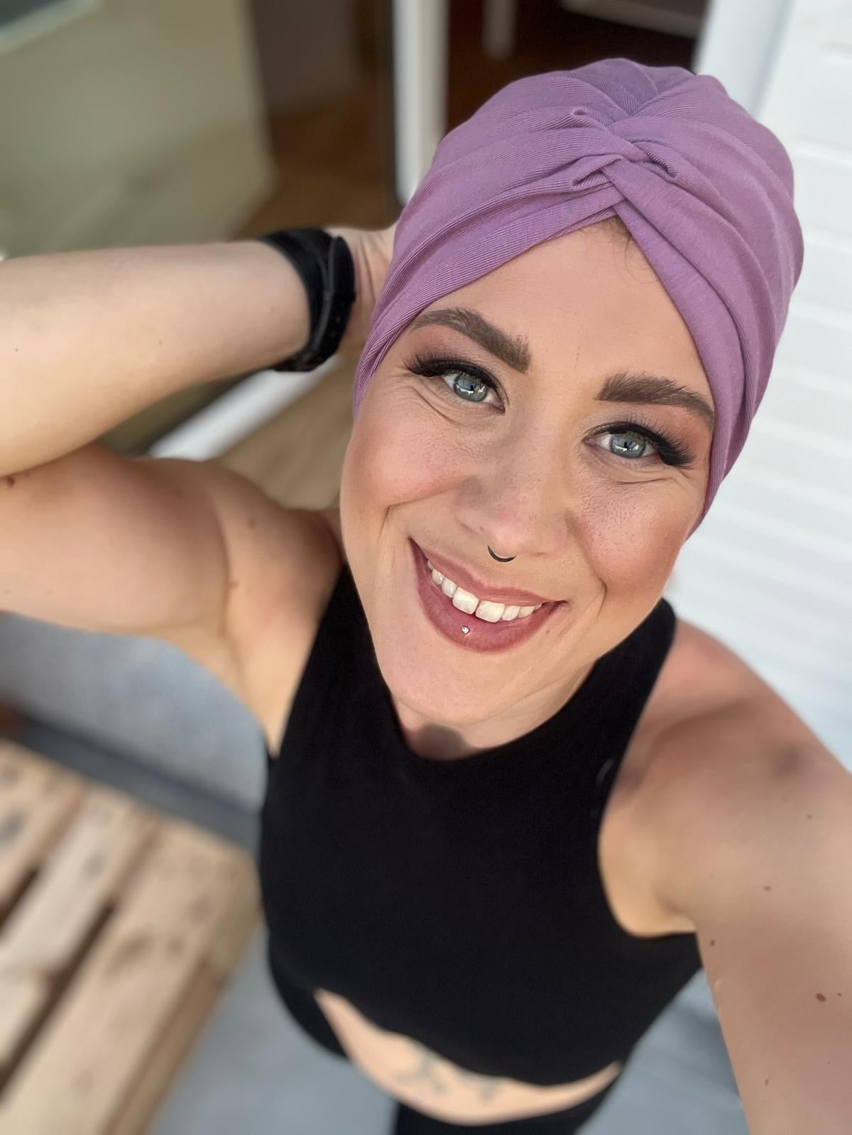 Bambus Twist-Turban-Mütze – weich & flexibel, Chemo geeignet