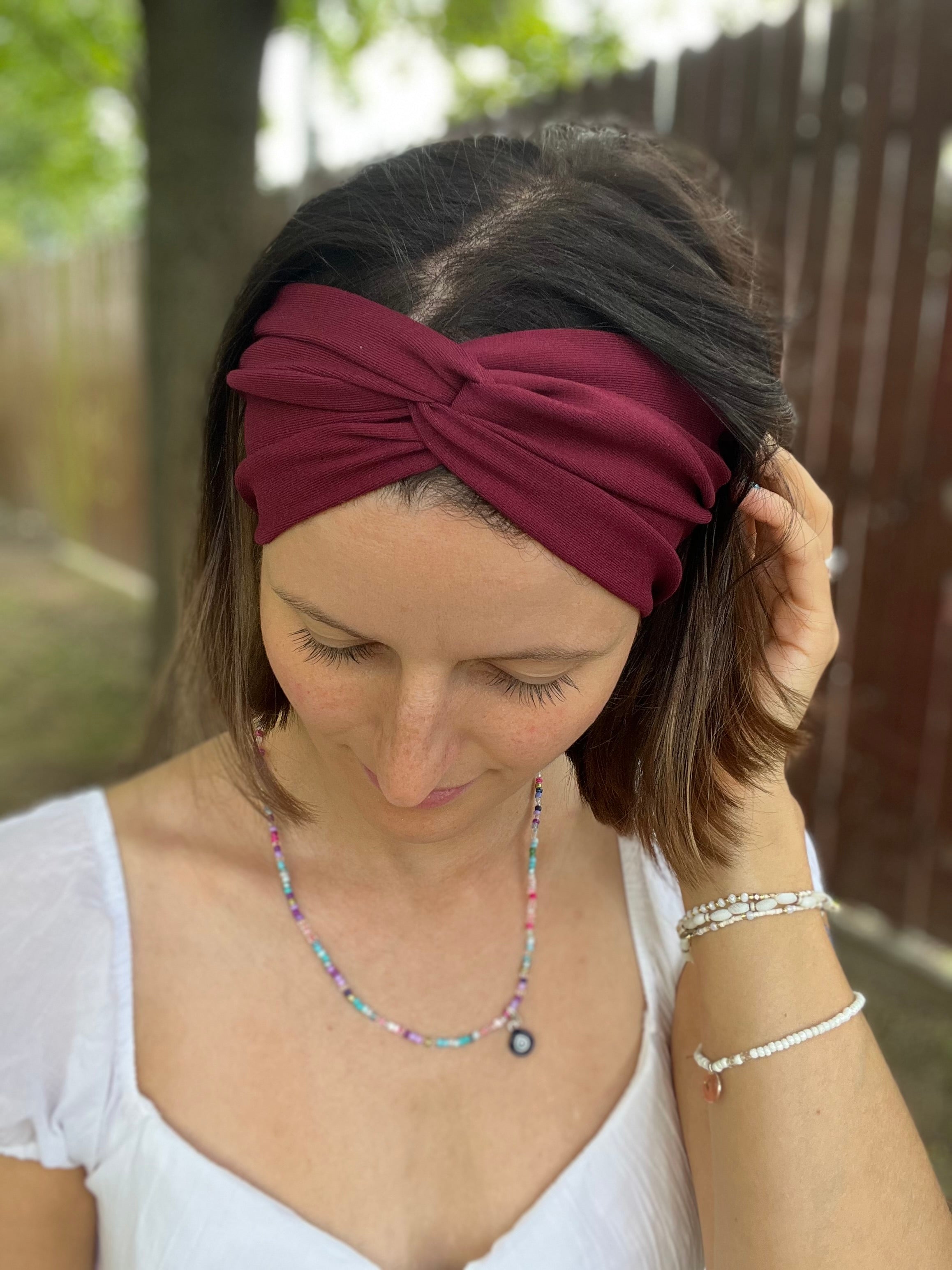 Bandeau Haarband – 16 cm breit, einlagig, nahtlose Seitenkanten