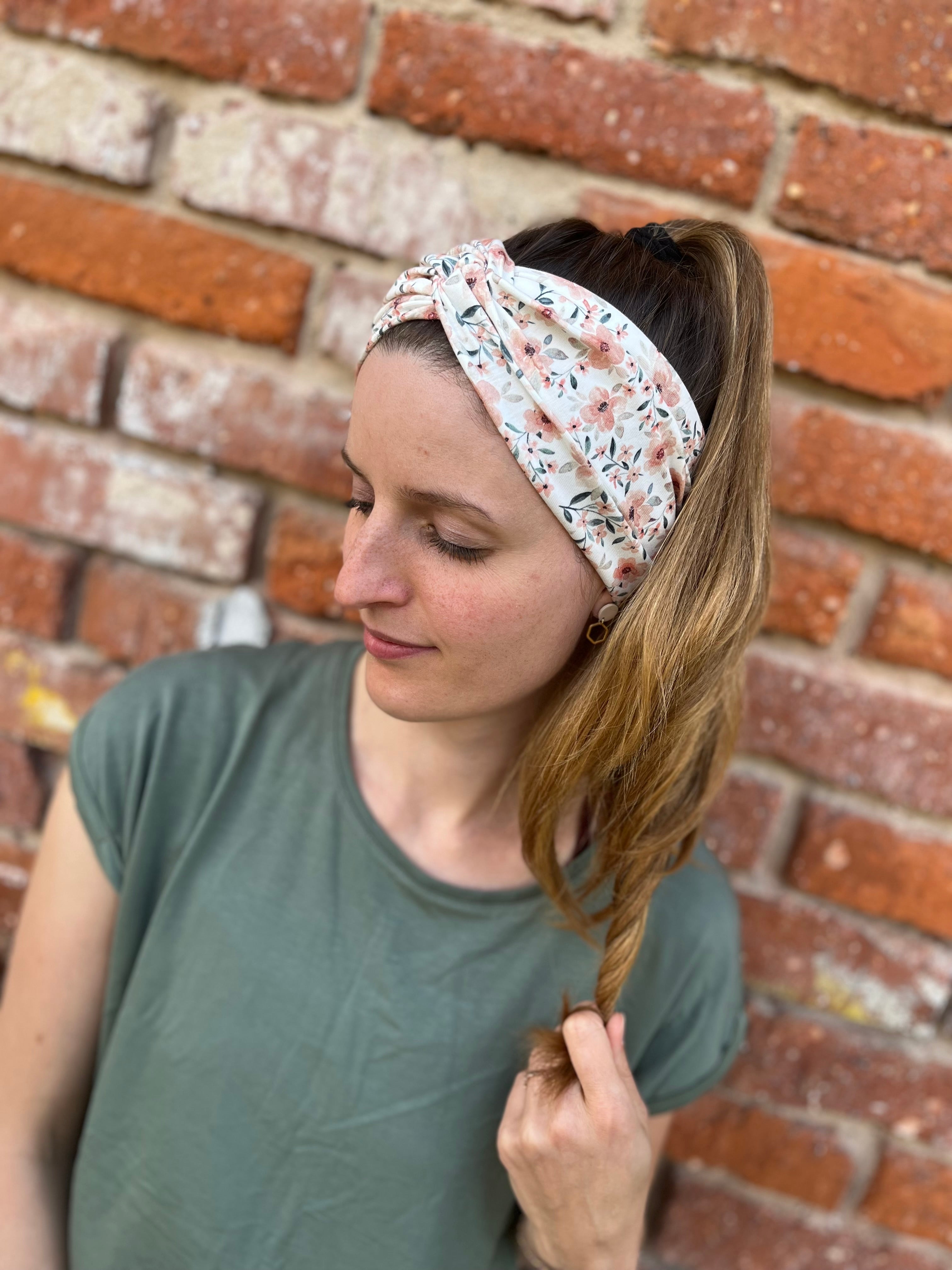 Bandeau Haarband Baumwolljersey – leicht & stylisch