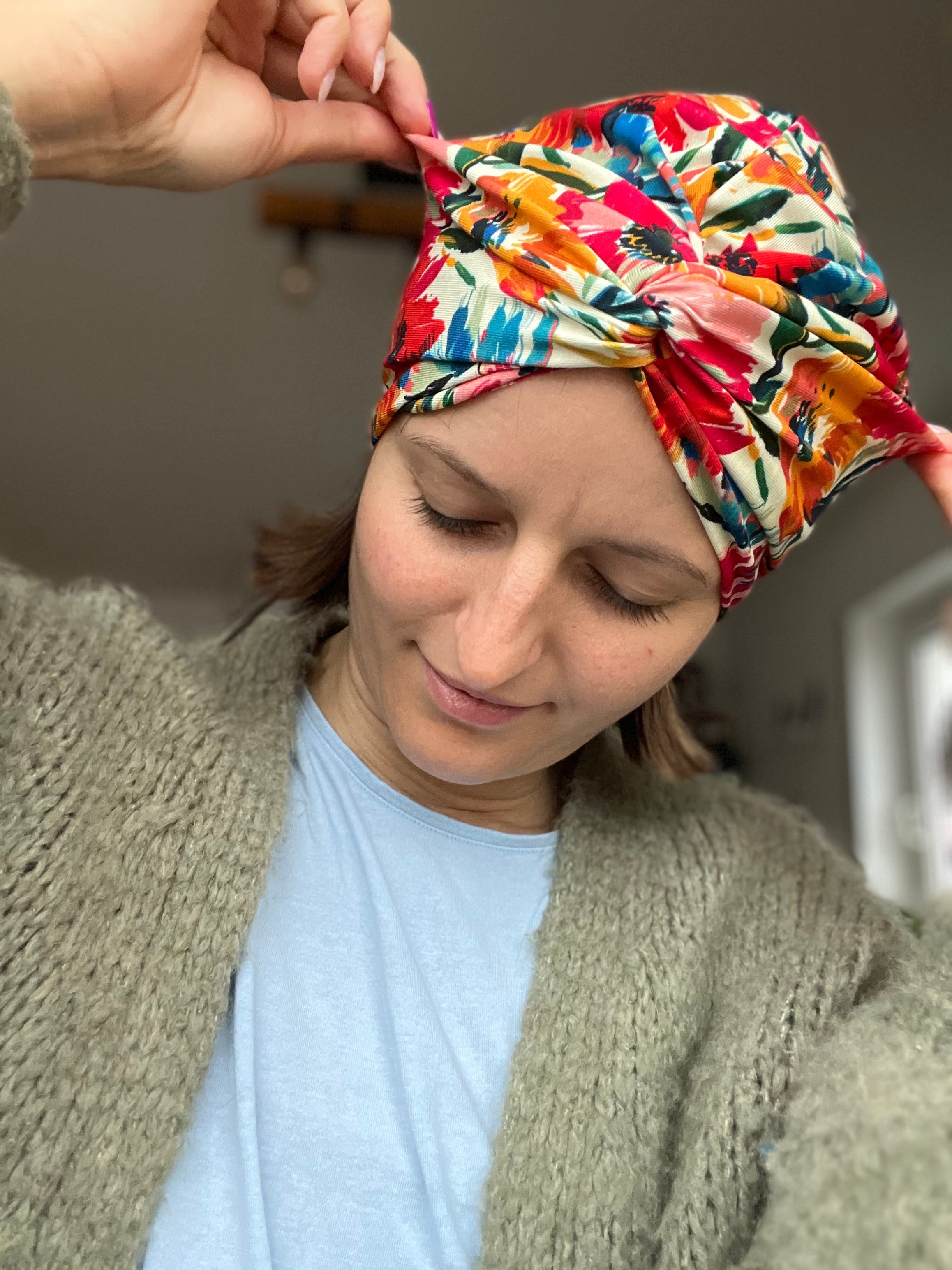Bambus Knoten Mütze – angenehm & vielseitig, Chemo geeignet
