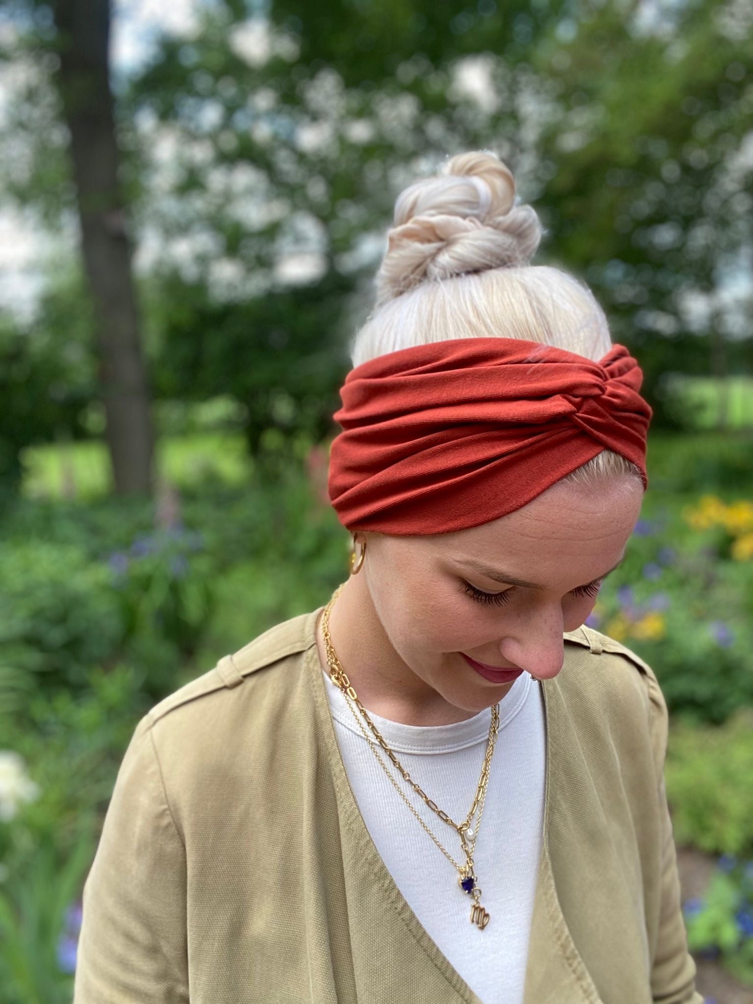 Bandeau Haarband Baumwolljersey – leicht & stylisch