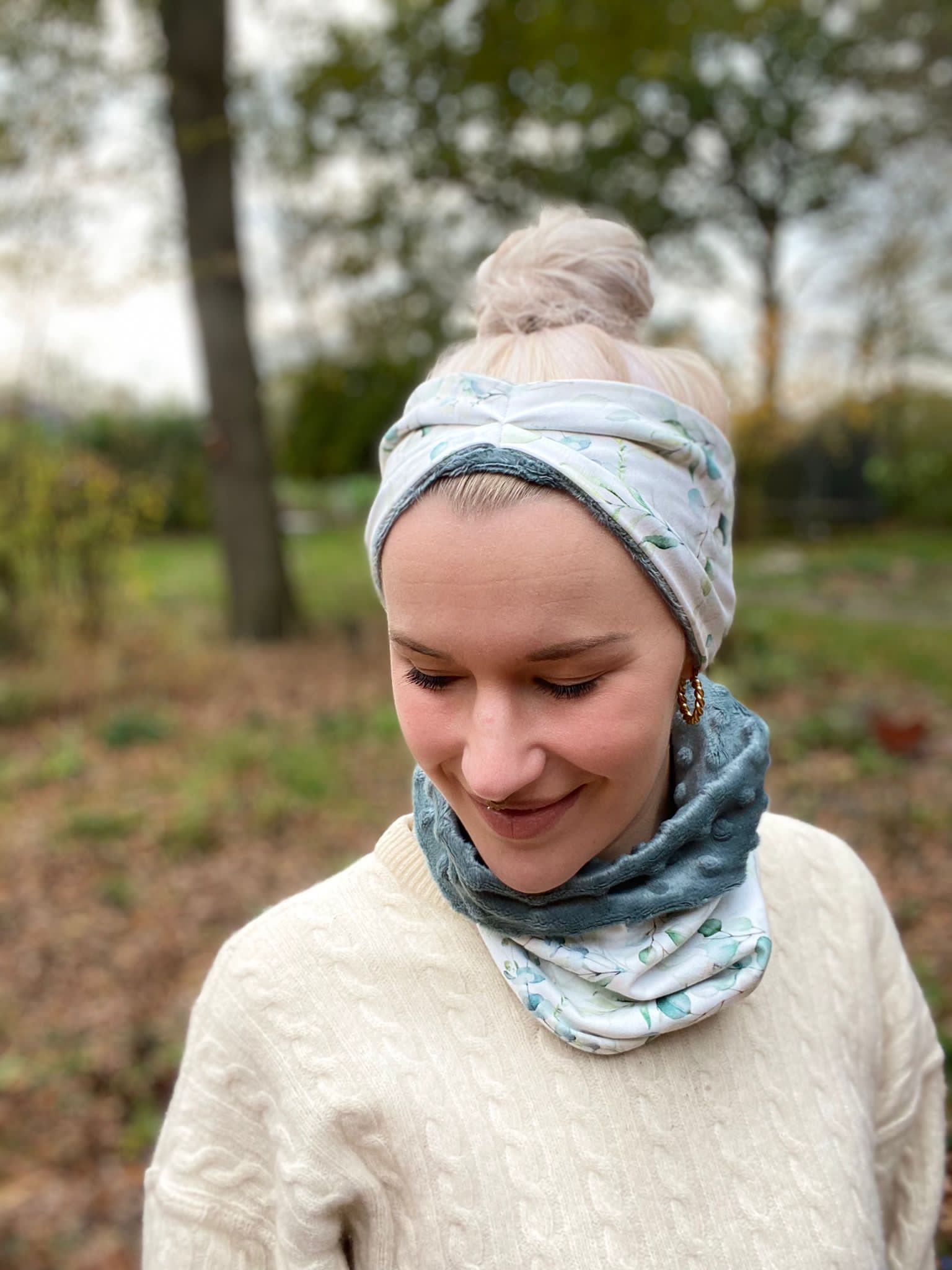 Set Raffaela Stirnband & Loopschal – gefüttert & komfortabel