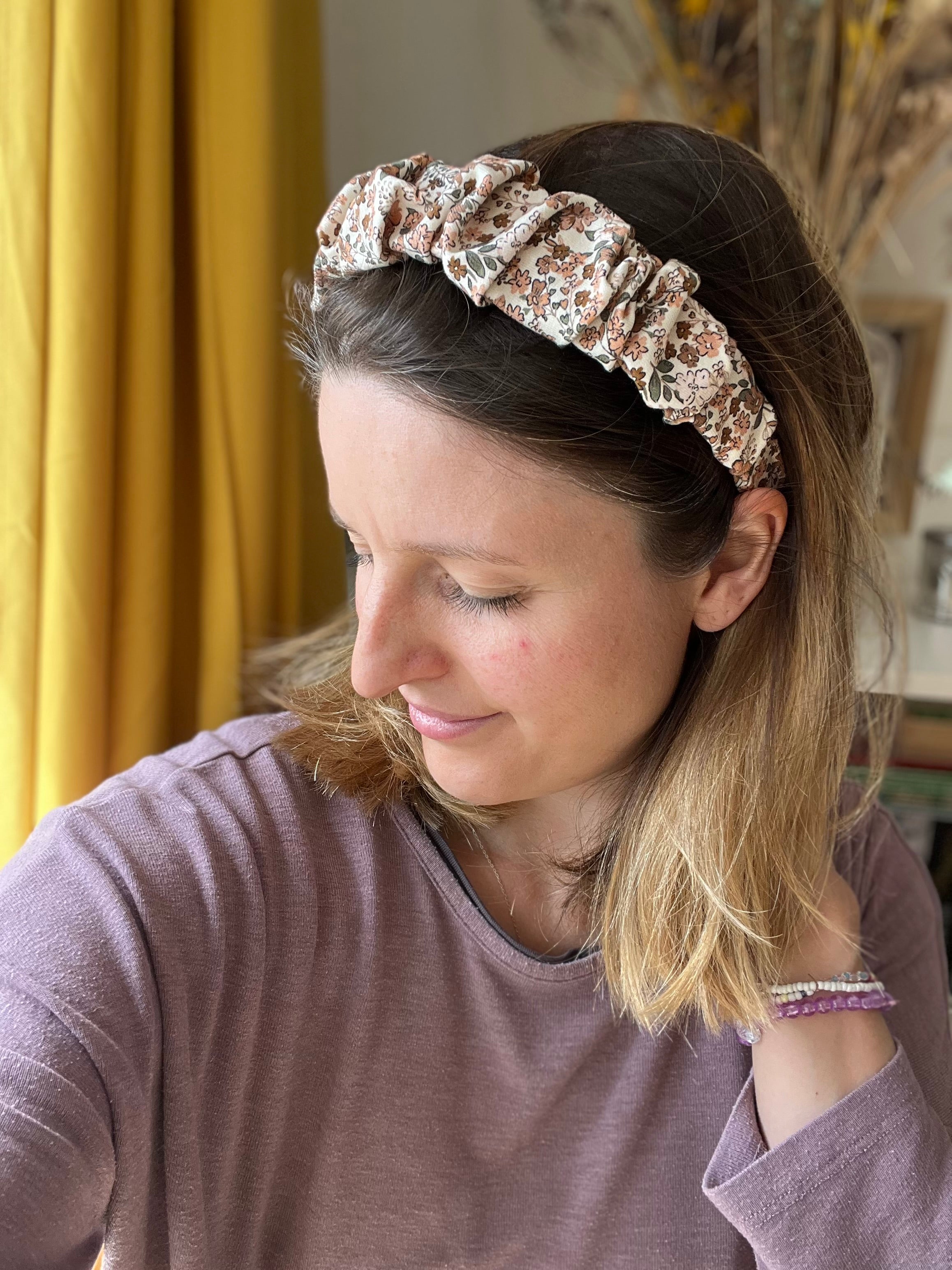 Haarreifen gerafft Breit – weich & stylisch