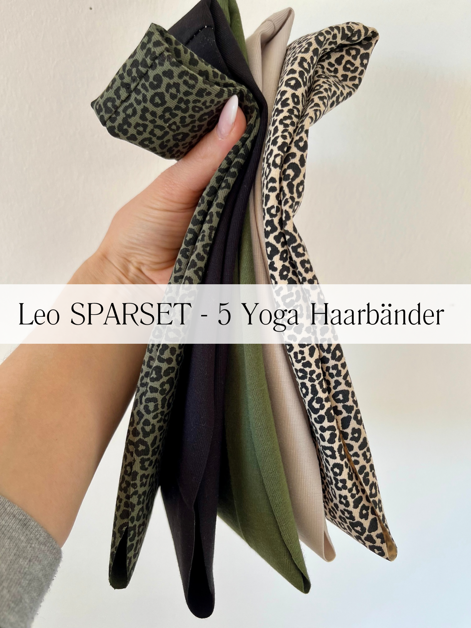 5er Set Leo Haarband Yoga-Style – sportlich & rutschfest