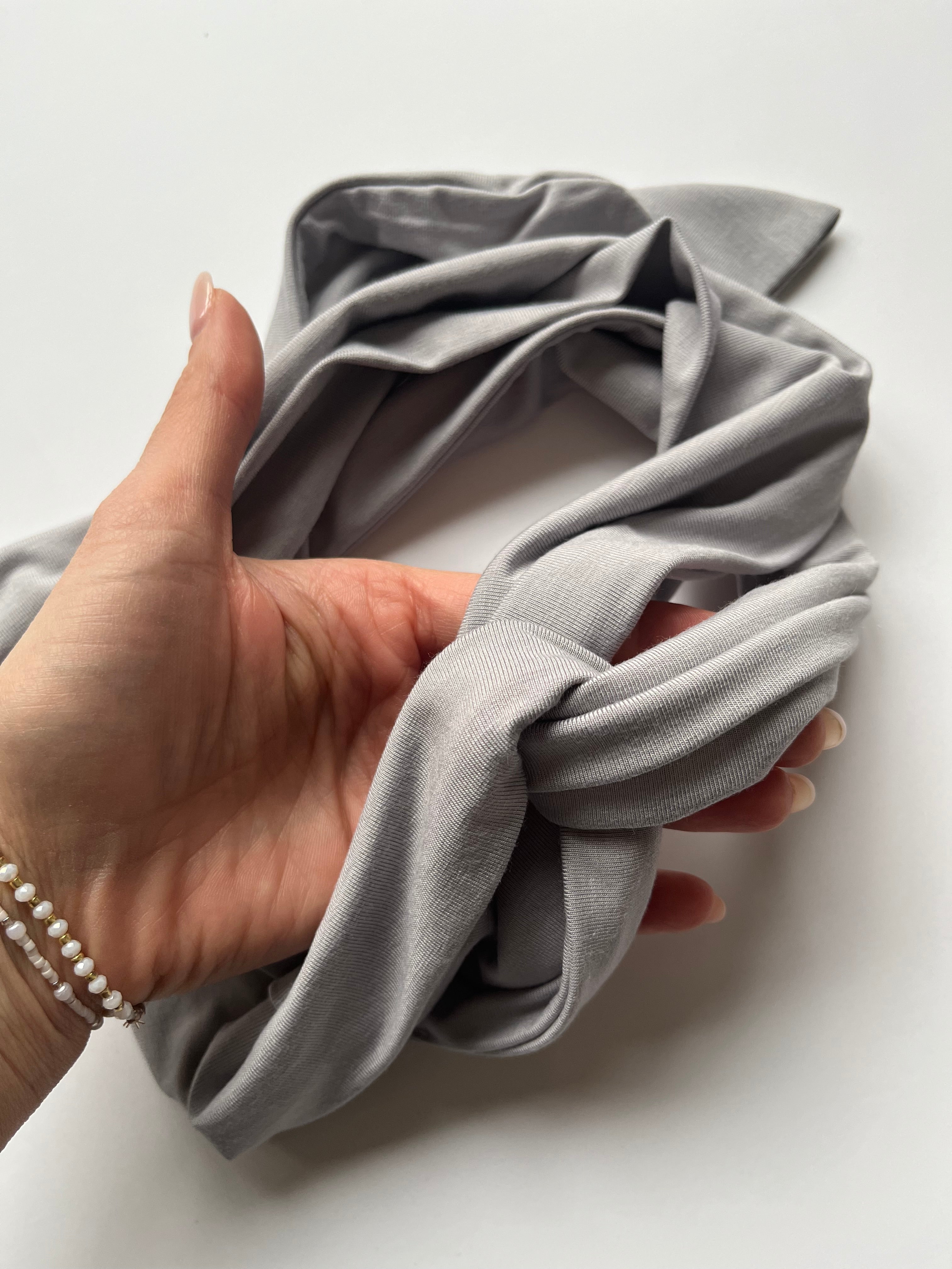 BAMBUS Bindehaarband in grau