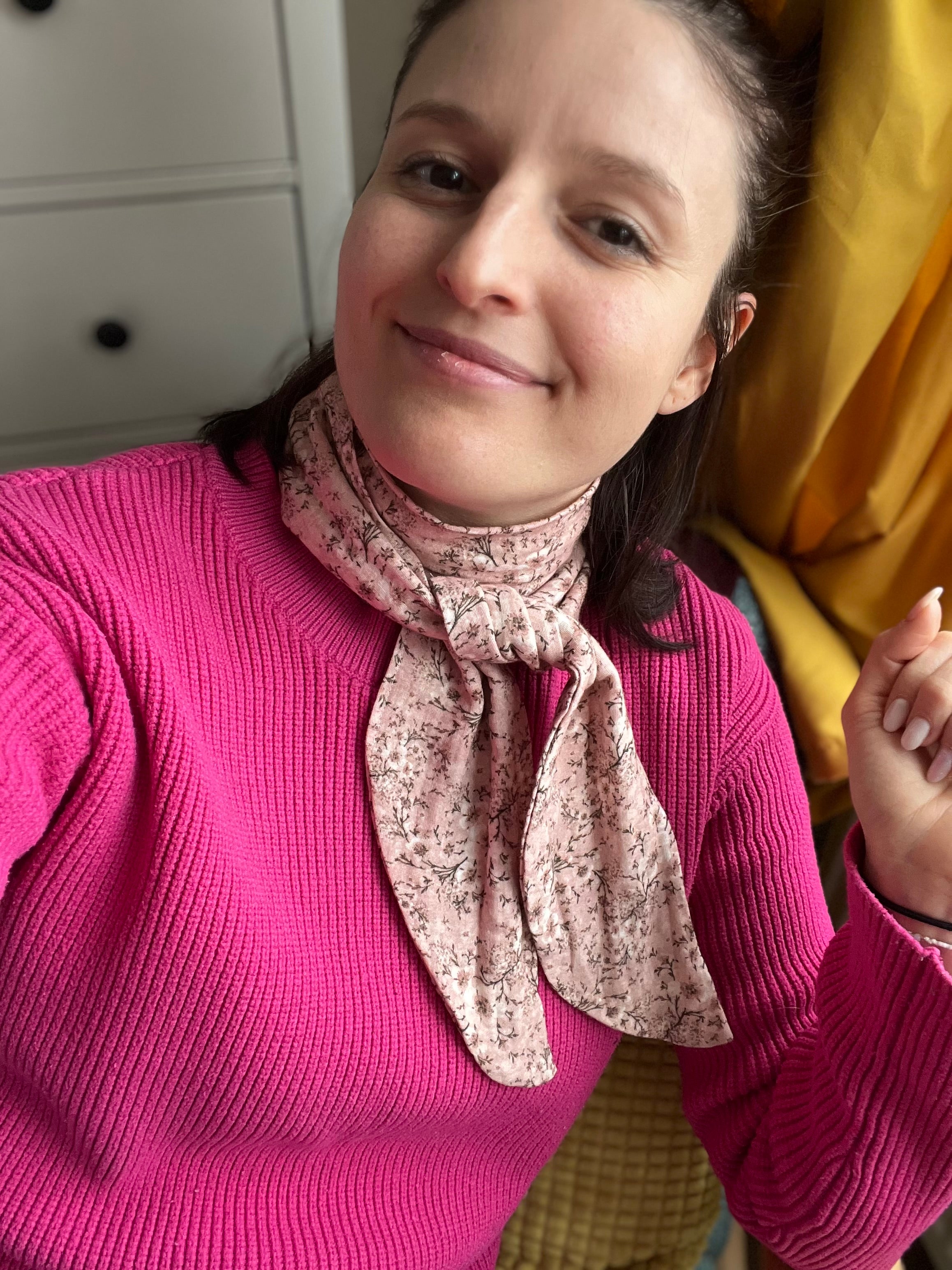 Breites Musselin-Haarband Bloom aus 100 % Baumwolle – vielseitig tragbar als Haarband, Gürtel oder Halstuch