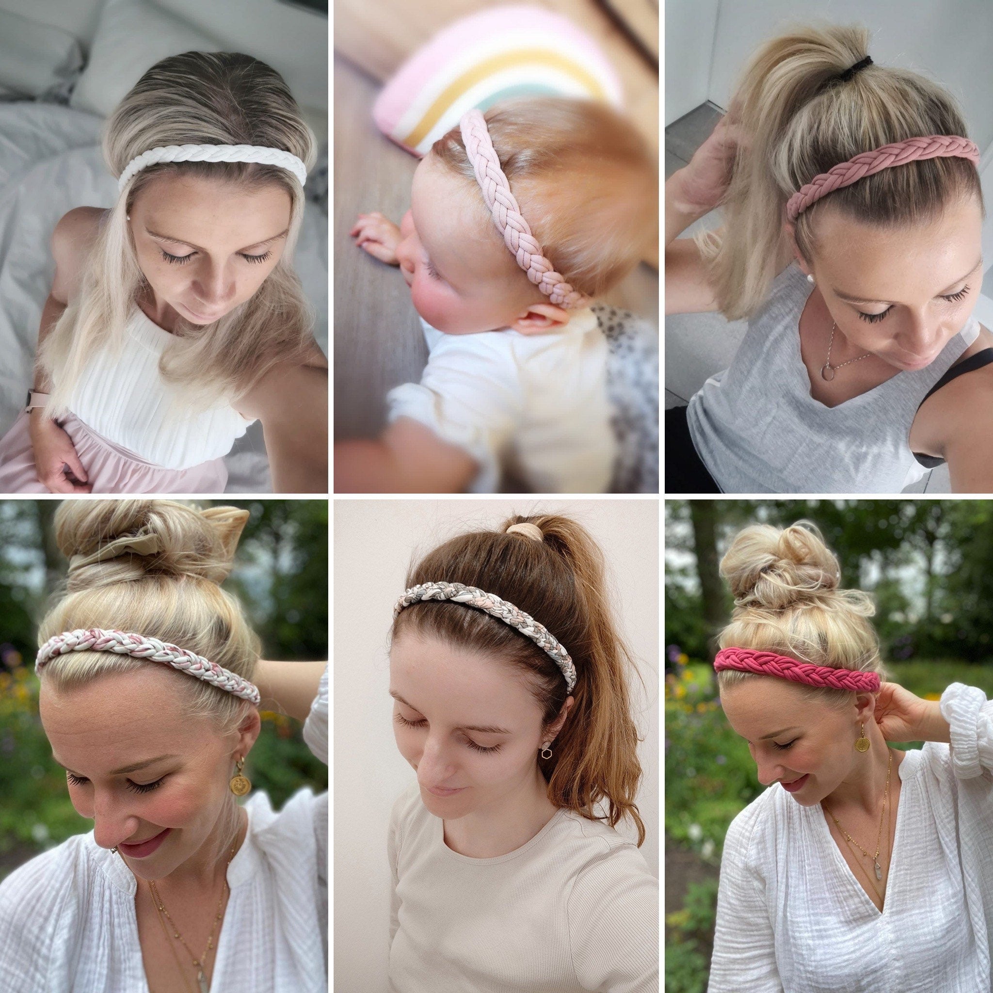 geflochtenes Haarband in 2 Breiten