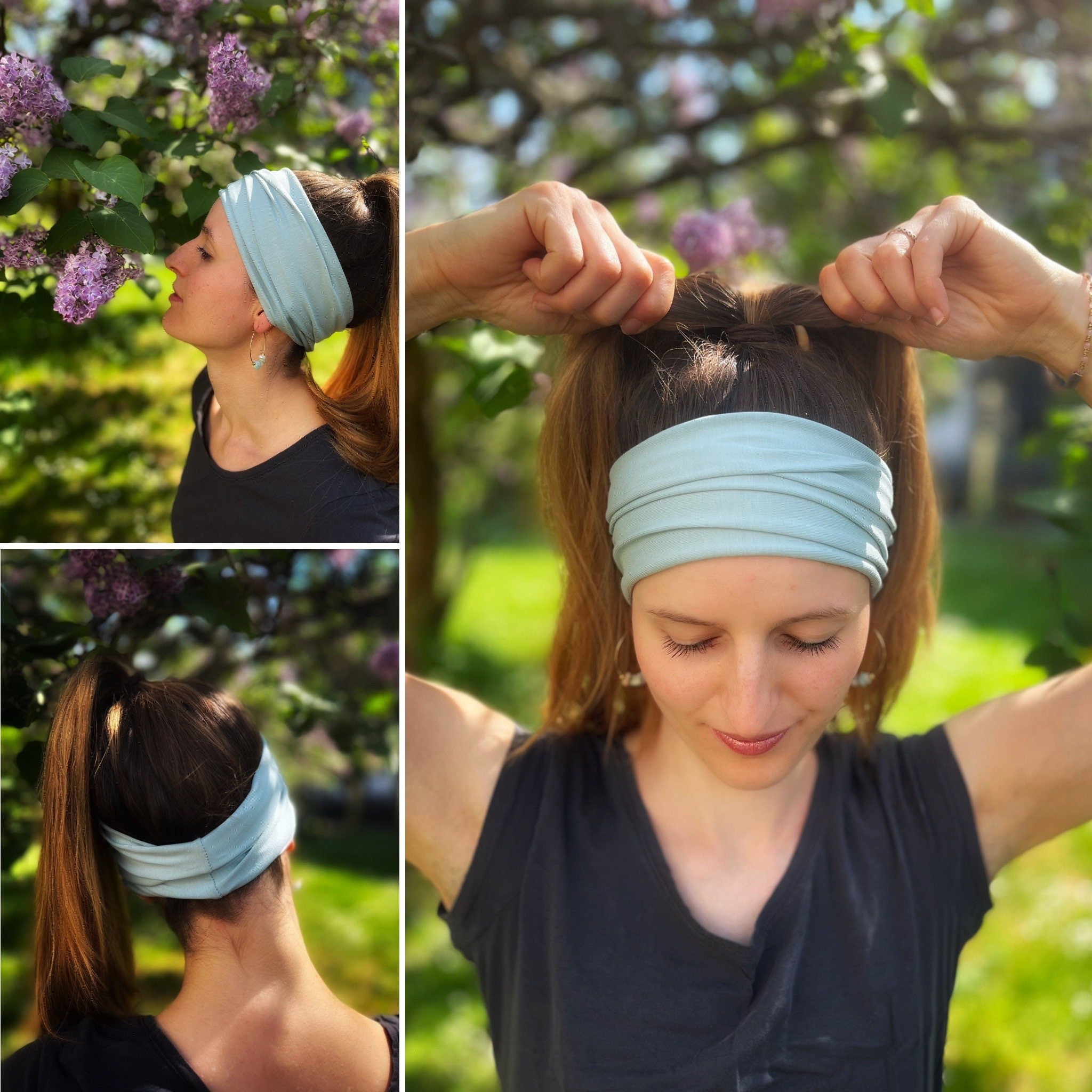 Yoga Haarband Baumwolljersey – flexibel & leicht
