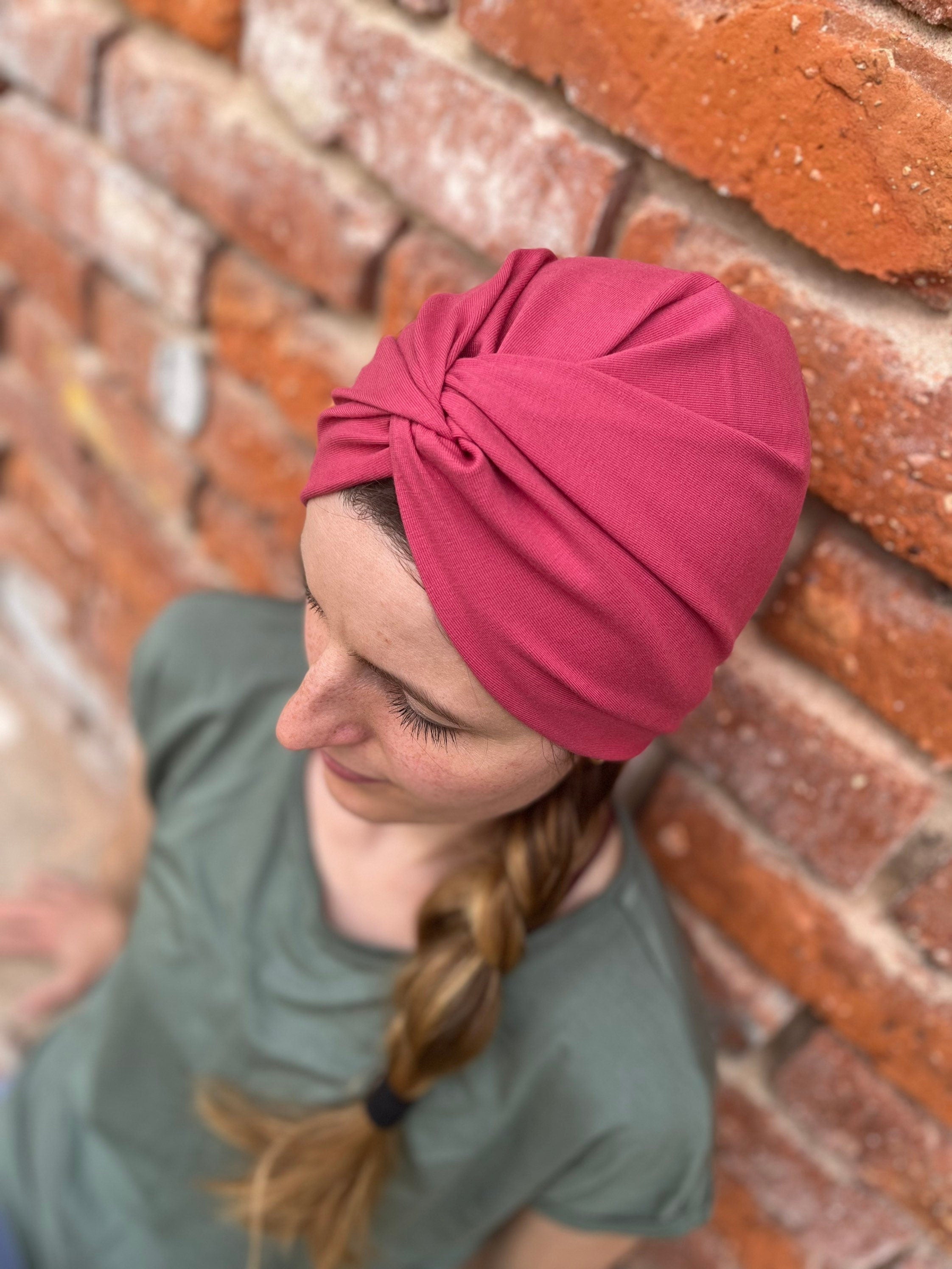 Turban-Mütze mit Knoten Baumwolljersey – weich & komfortabel
