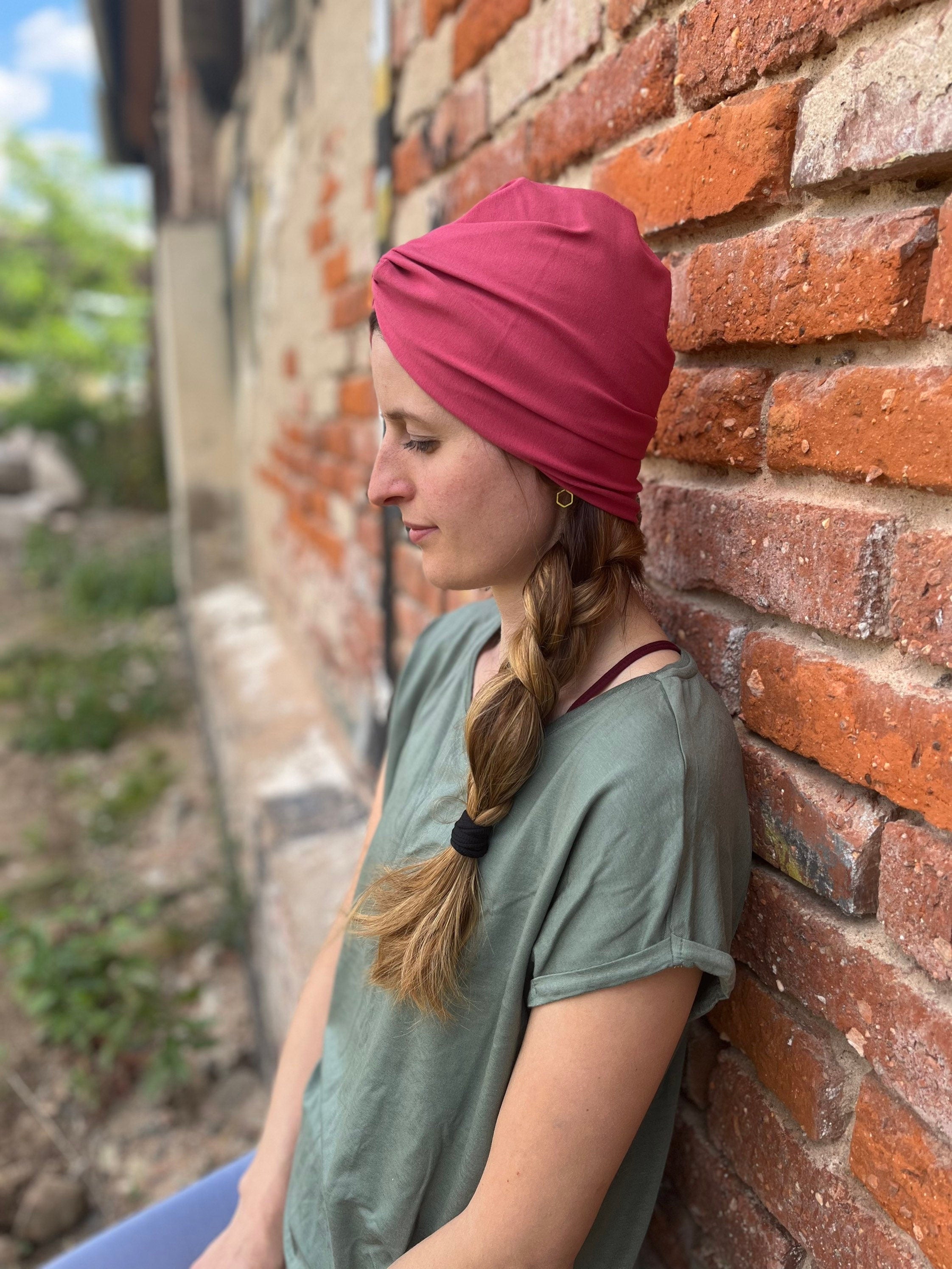 Turban-Mütze mit Knoten Baumwolljersey – weich & komfortabel