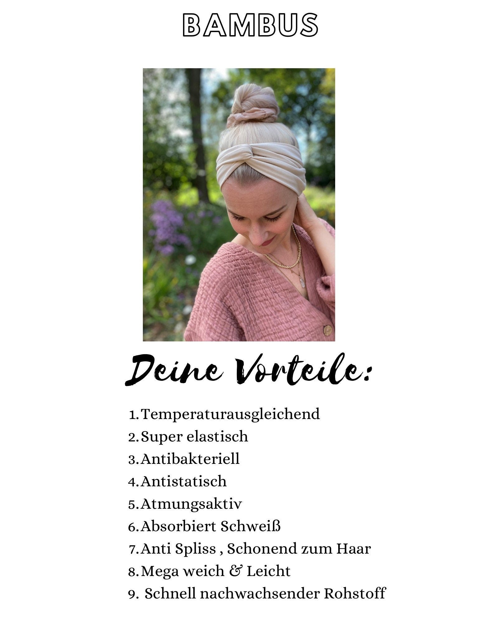 Bambus Binde Haarband – stylisch & vielseitig