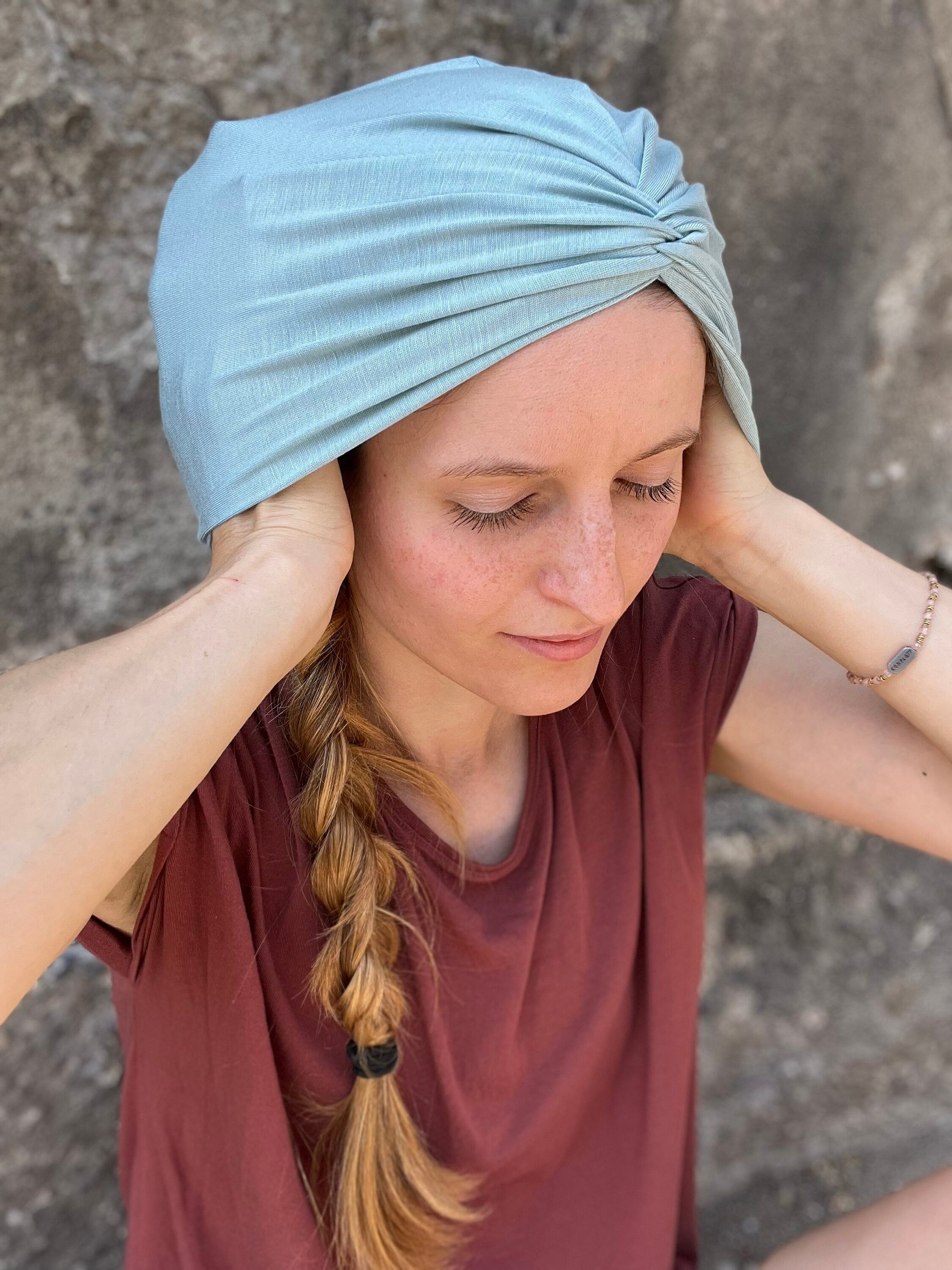 Bambus Twist-Turban-Mütze – weich & flexibel, Chemo geeignet