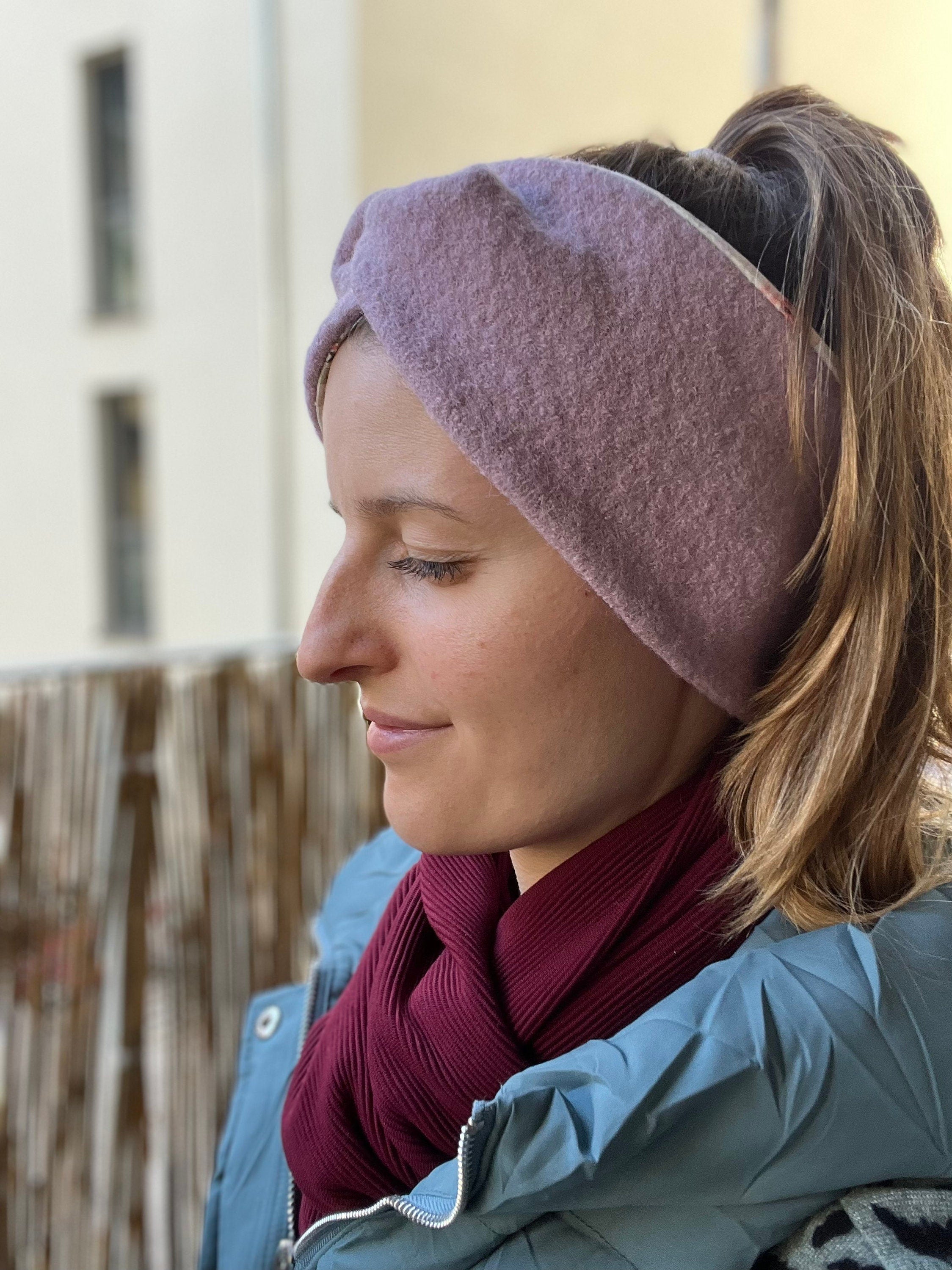 2-farbiges Wollwalk Stirnband