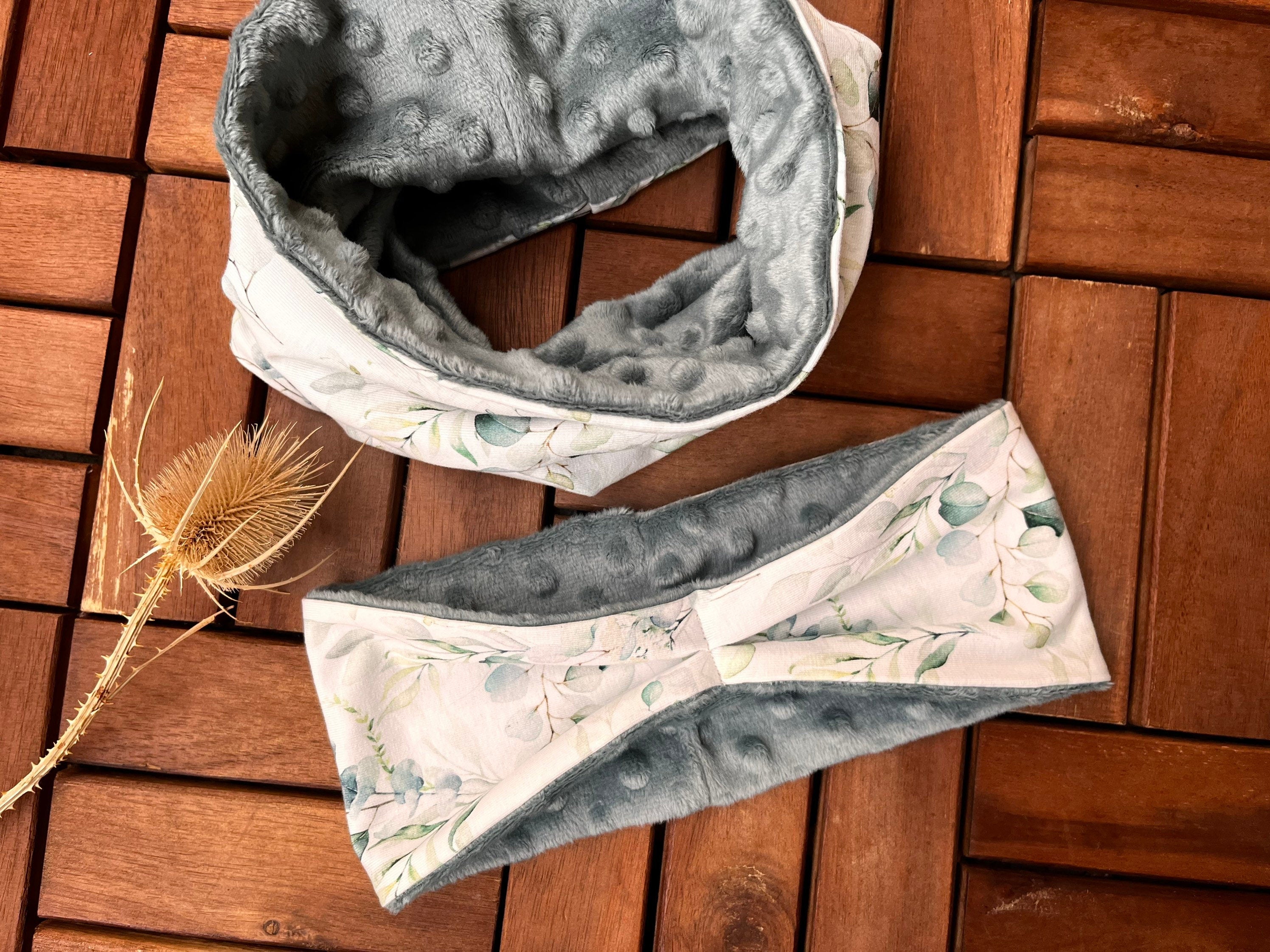 Set Raffaela Stirnband & Loopschal – gefüttert & komfortabel