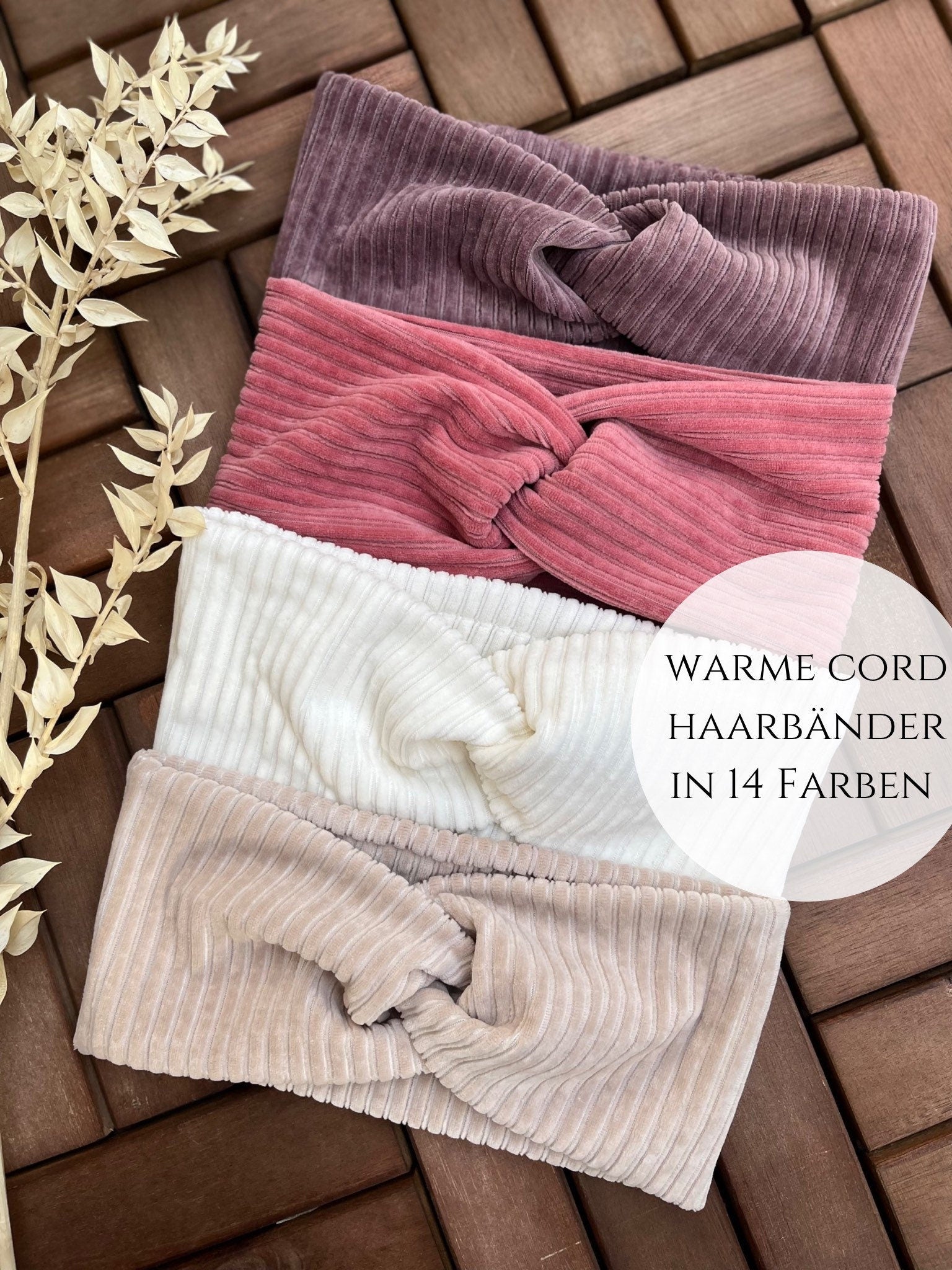 Cord Bandeau Stirnband – warm & komfortabel