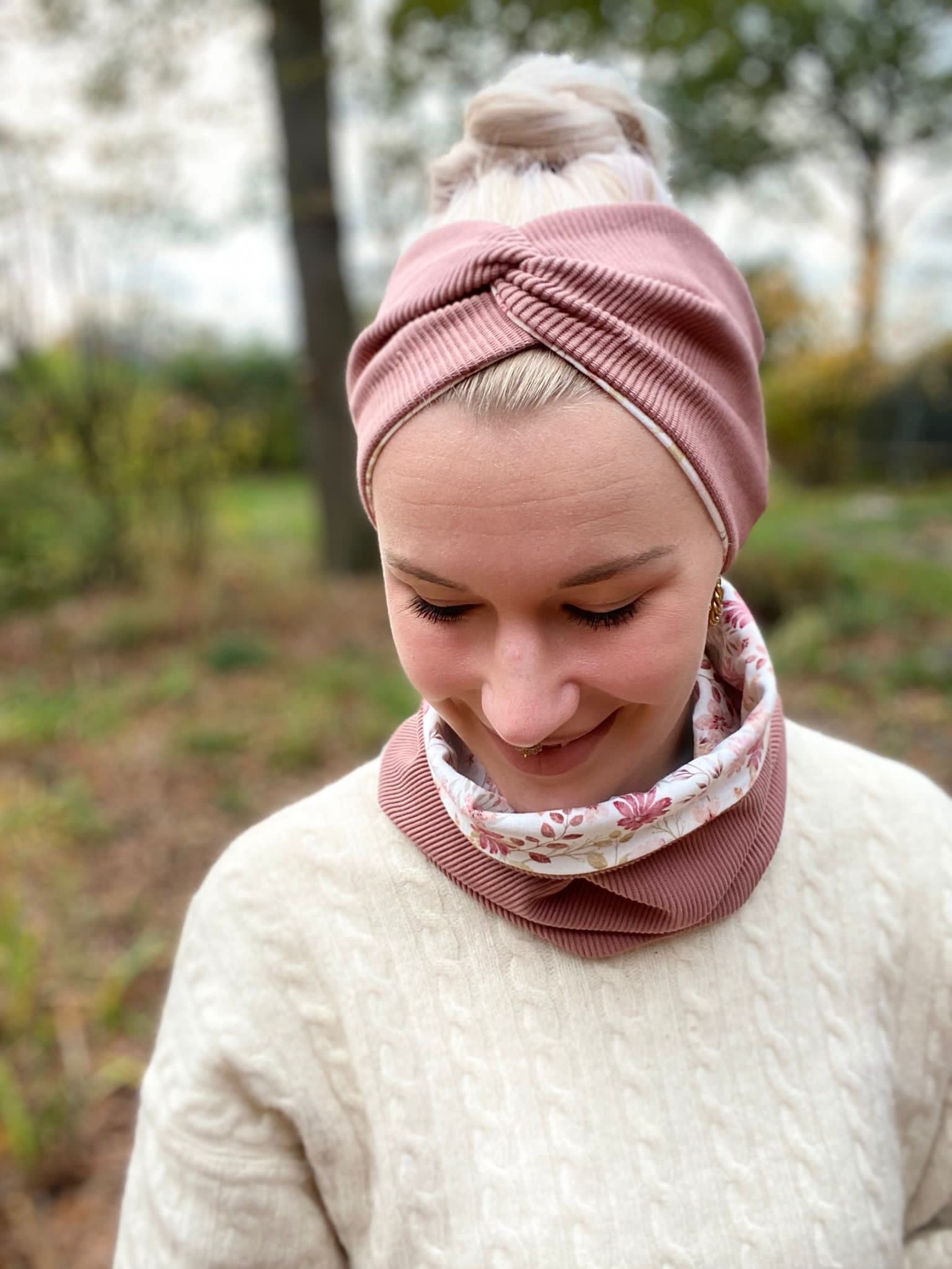 Signatur Set Stirnband & Loop – gefüttert & komfortabel