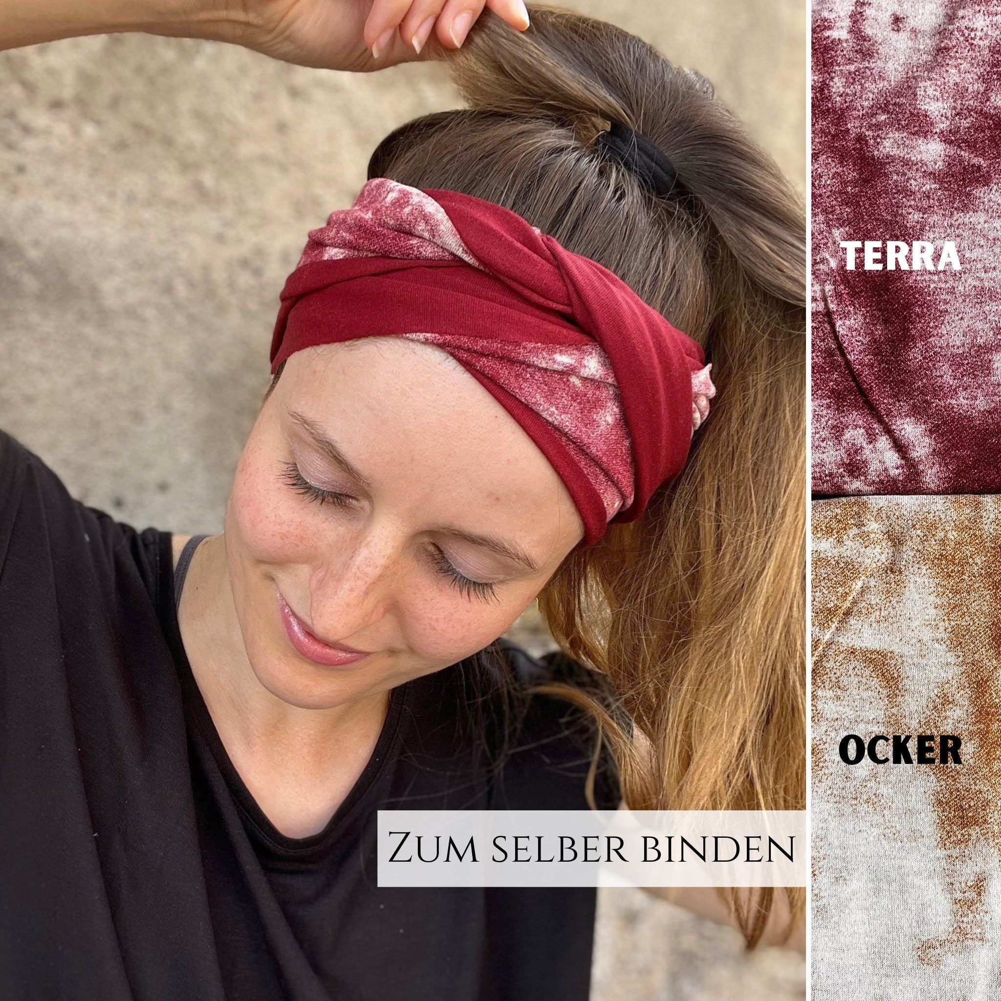 Batik Haarband zum binden