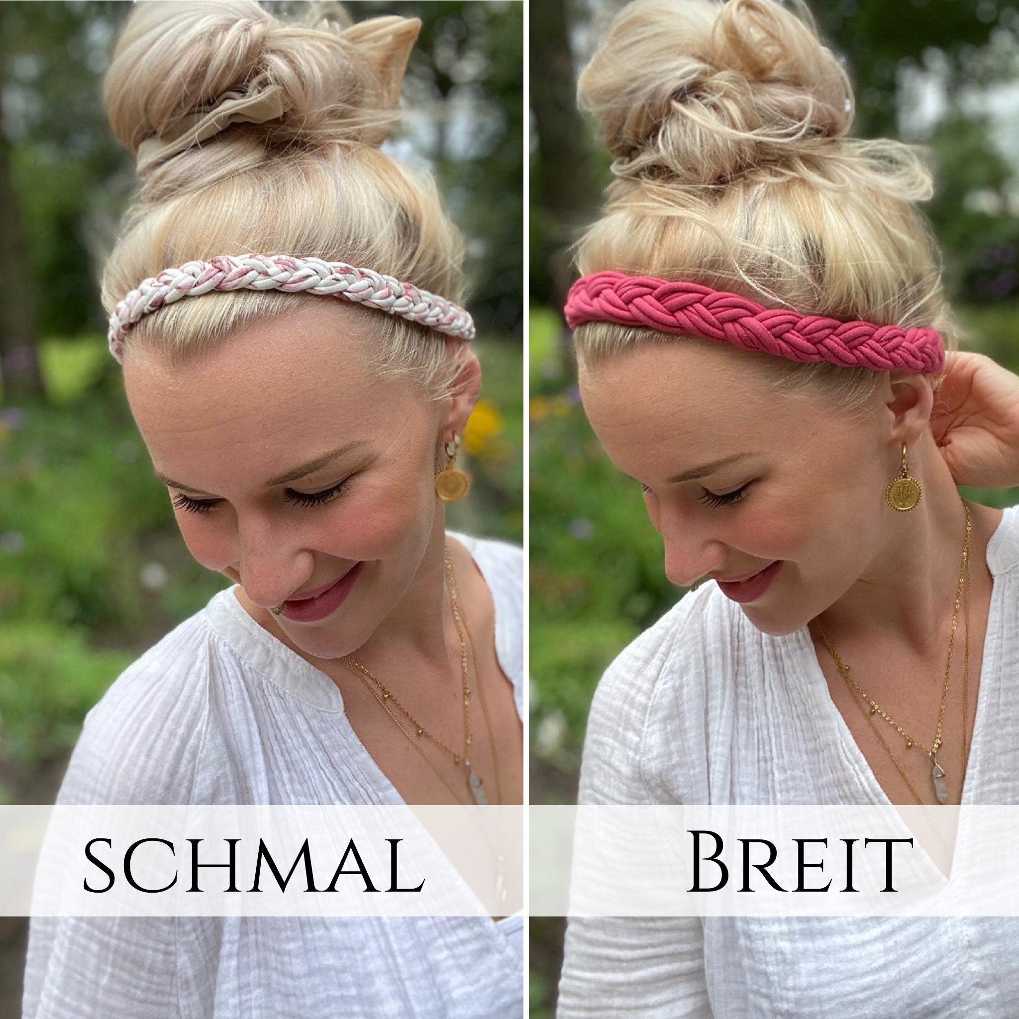 geflochtenes Haarband in 2 Breiten